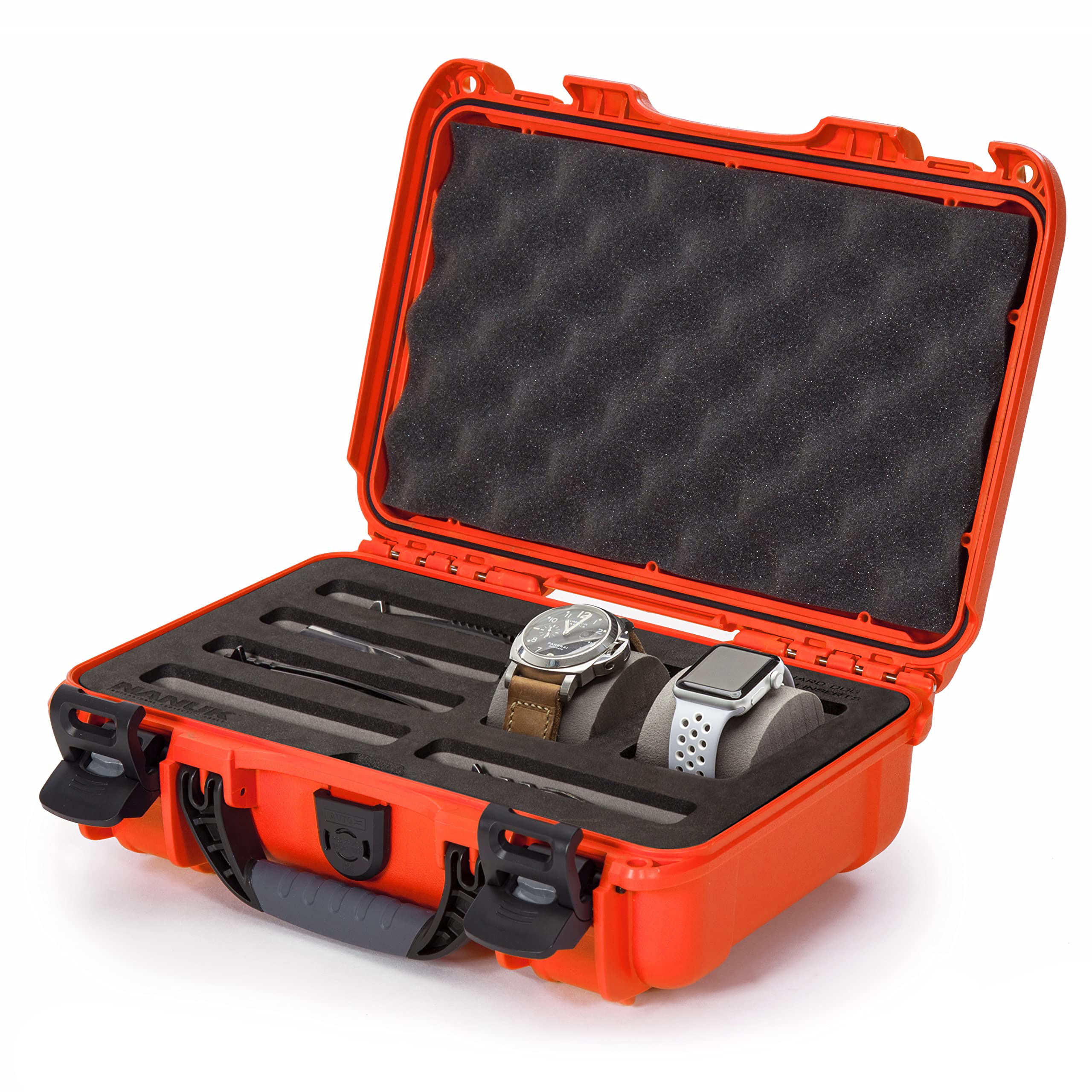 Cases Nanuk w/foam insert for 2 Watches and 5 Knives - Orange 909-2WT5KNI3