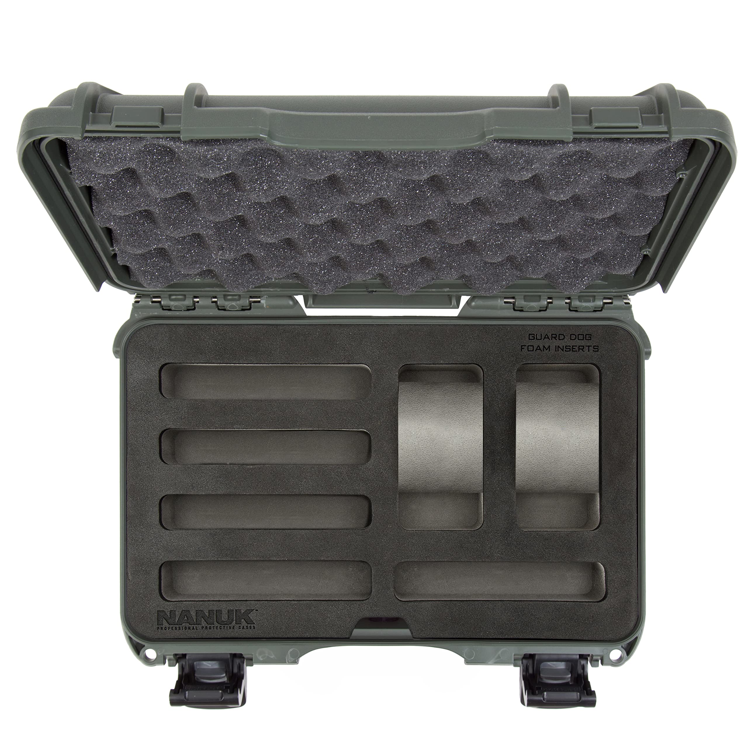 Cases Nanuk w/foam insert for 2 Watches and 5 Knives - Olive 909-2WT5KNI6
