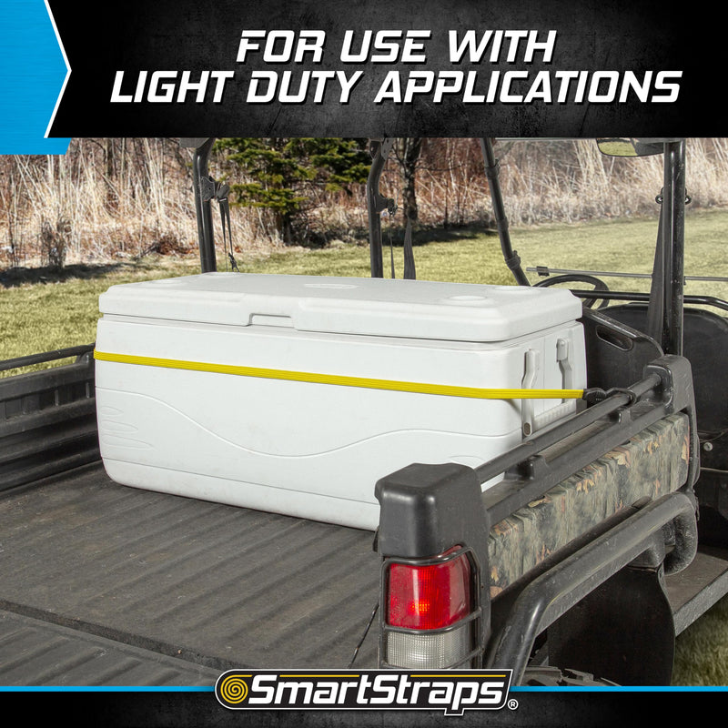 SmartStraps - SmartStraps 215 Bungee Cords (10pc Value Pack) – Secure Luggage, Coolers and Other Light Loads for Transport – Flat Strap Bungee Cords Distribute Load to Reduce Slipping