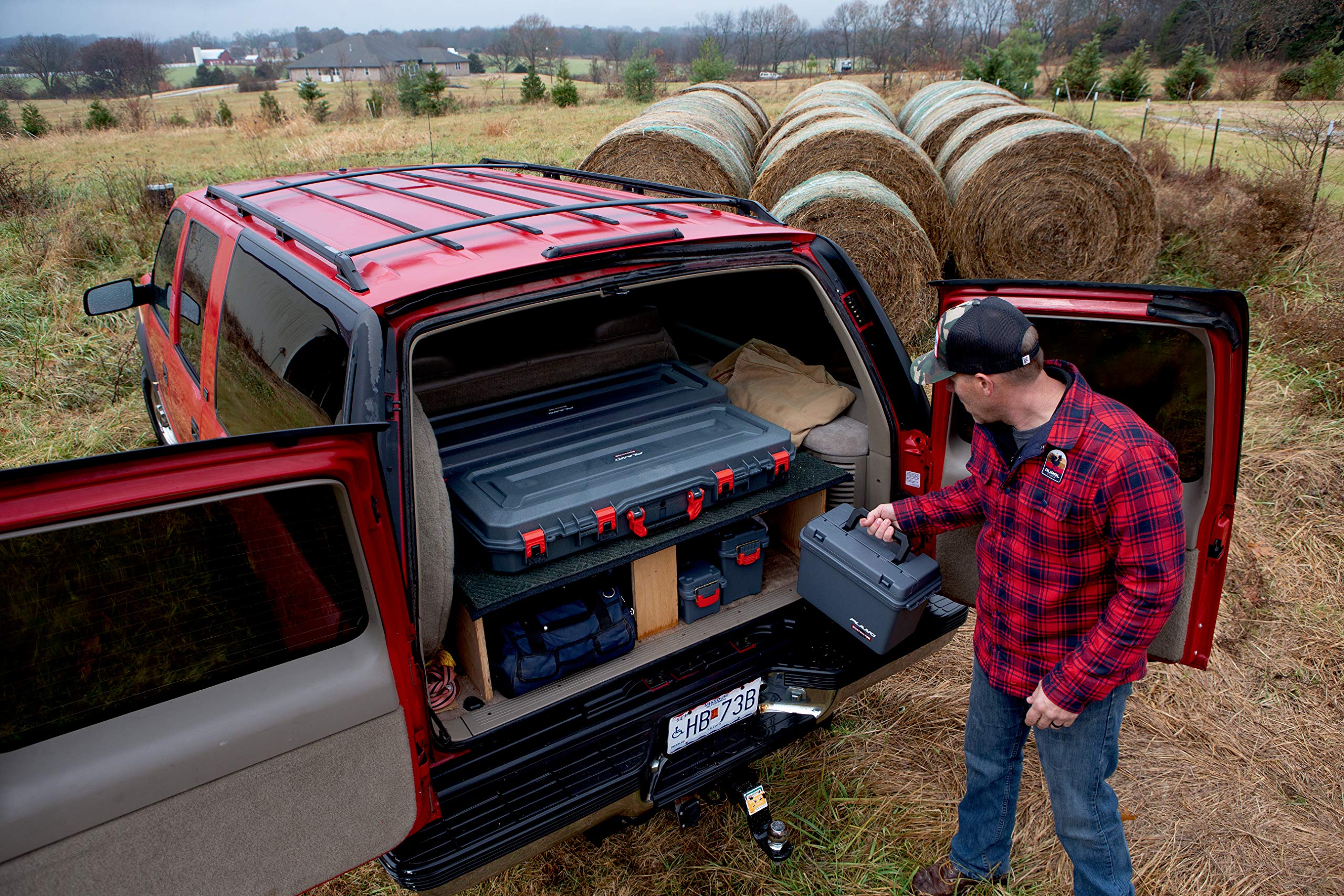 Plano Field Rustrictor Ammo Box Shot Shells, Gray All-Weather & Anti-Rust Ammunition Storage, Compact Plastic Waterproof Ammo Can, Holds 4 Boxes of Ammunition