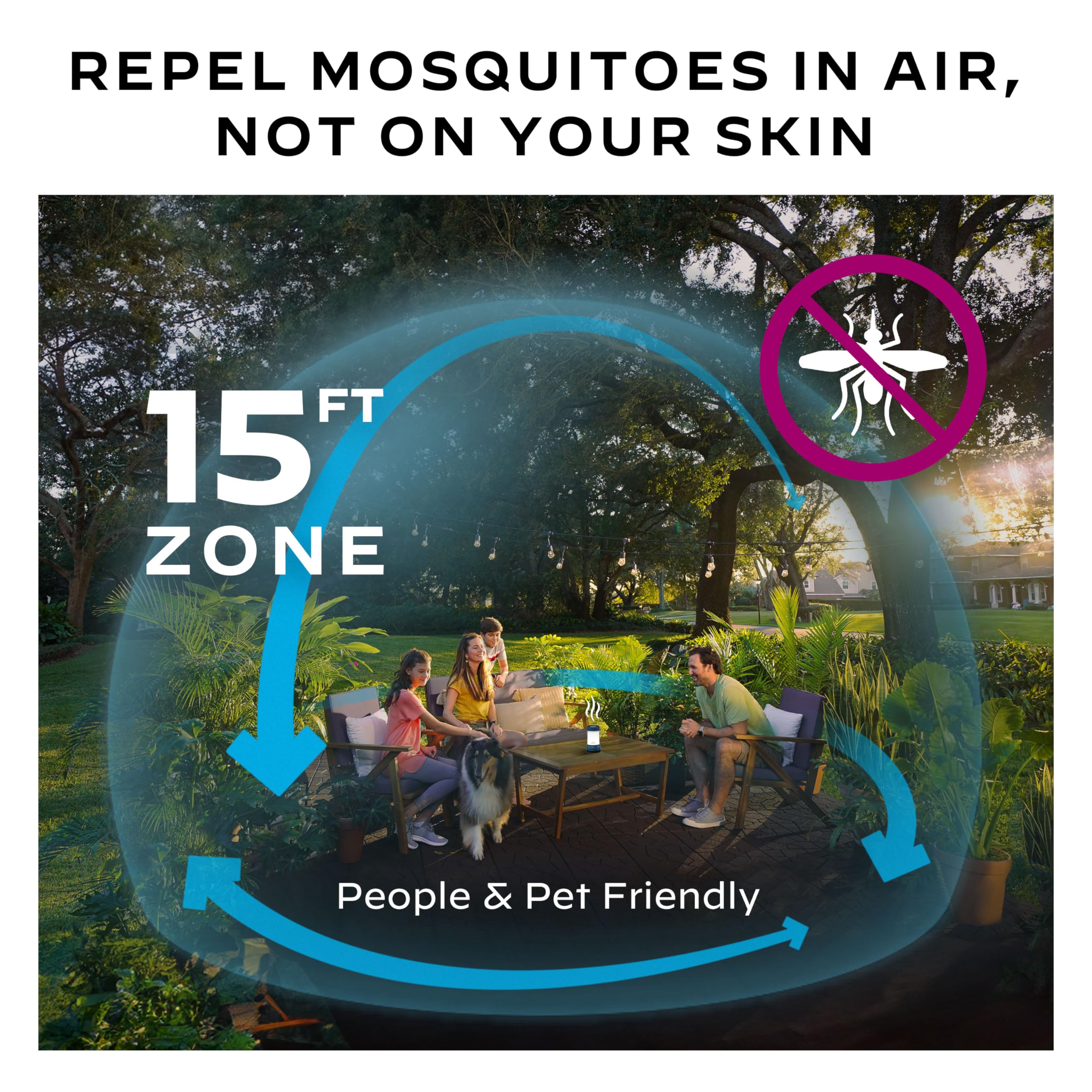 Thermacell Mosquito Repellent Effective LED Lantern for Camping, Includes 12-Hour Refill, No Spray, No Candle Flames, Bug Spray Alternative
