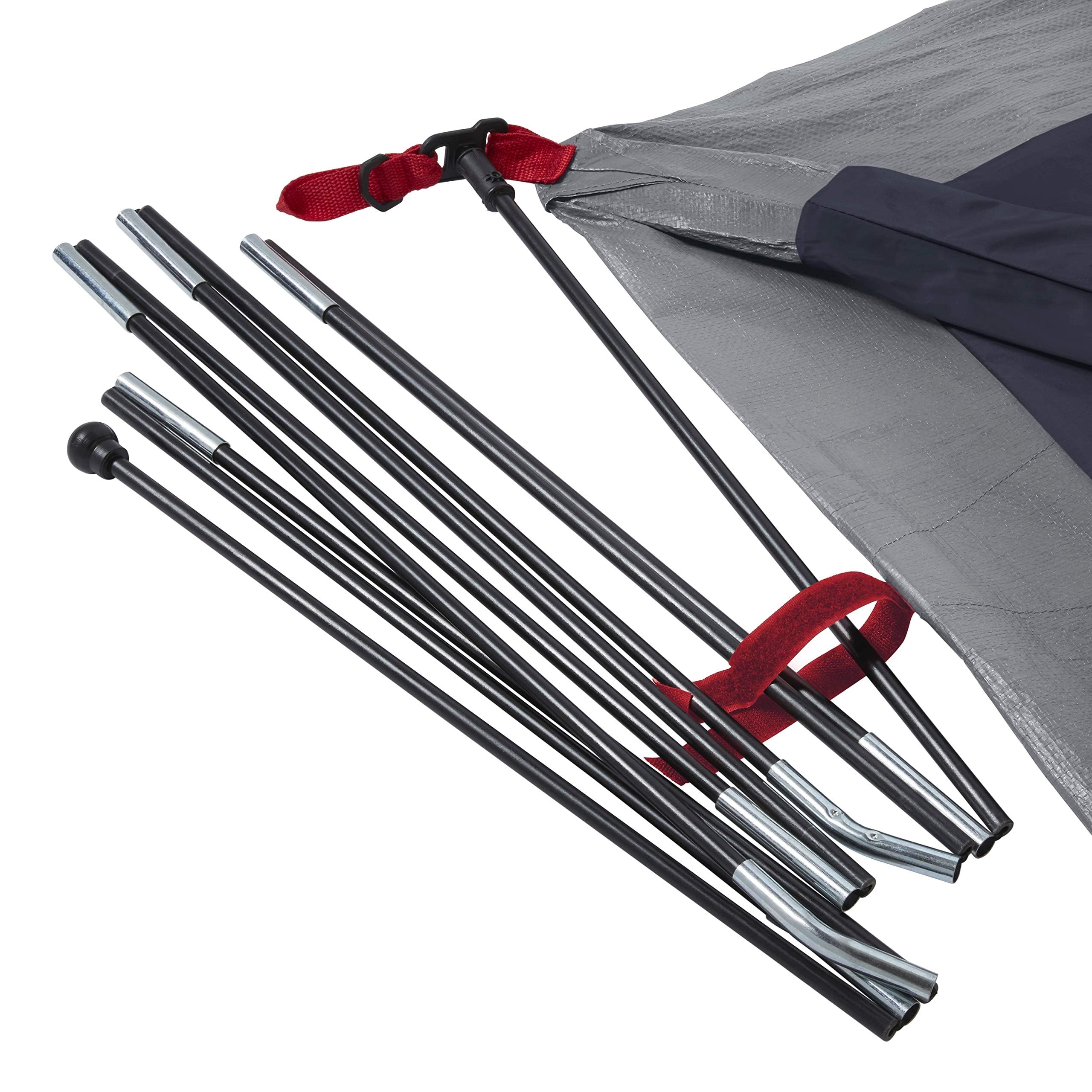 Coleman Skydome 6-Person Dark Room Tent with Rainfly, 5 Minute Setup, Blocks 90% of Sunlight, 20% More Headroom Than Traditional Tents