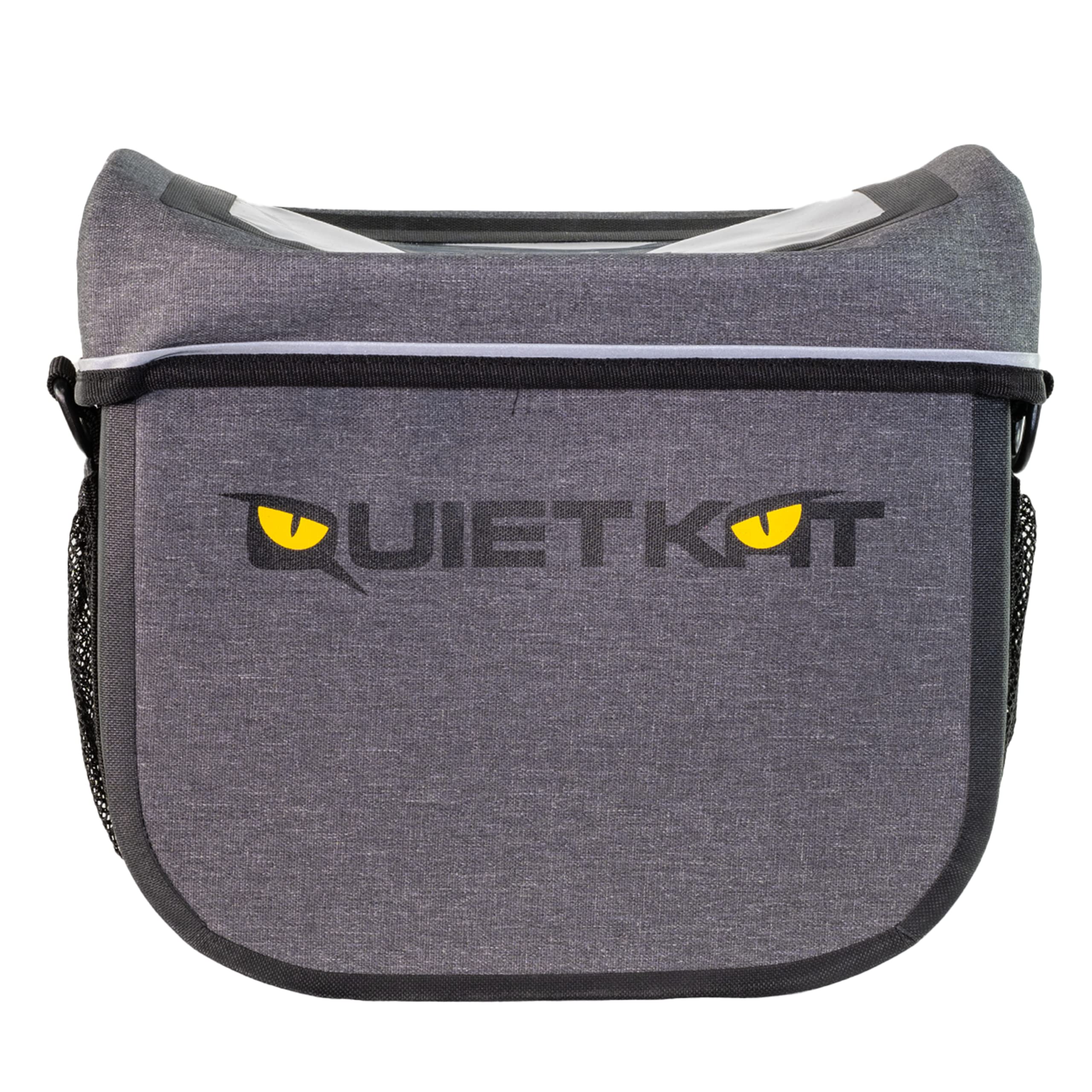 Front Handlebar Bag QuietKat Day Pack Waterproof Dry Bag with Shoulder Strap - Black