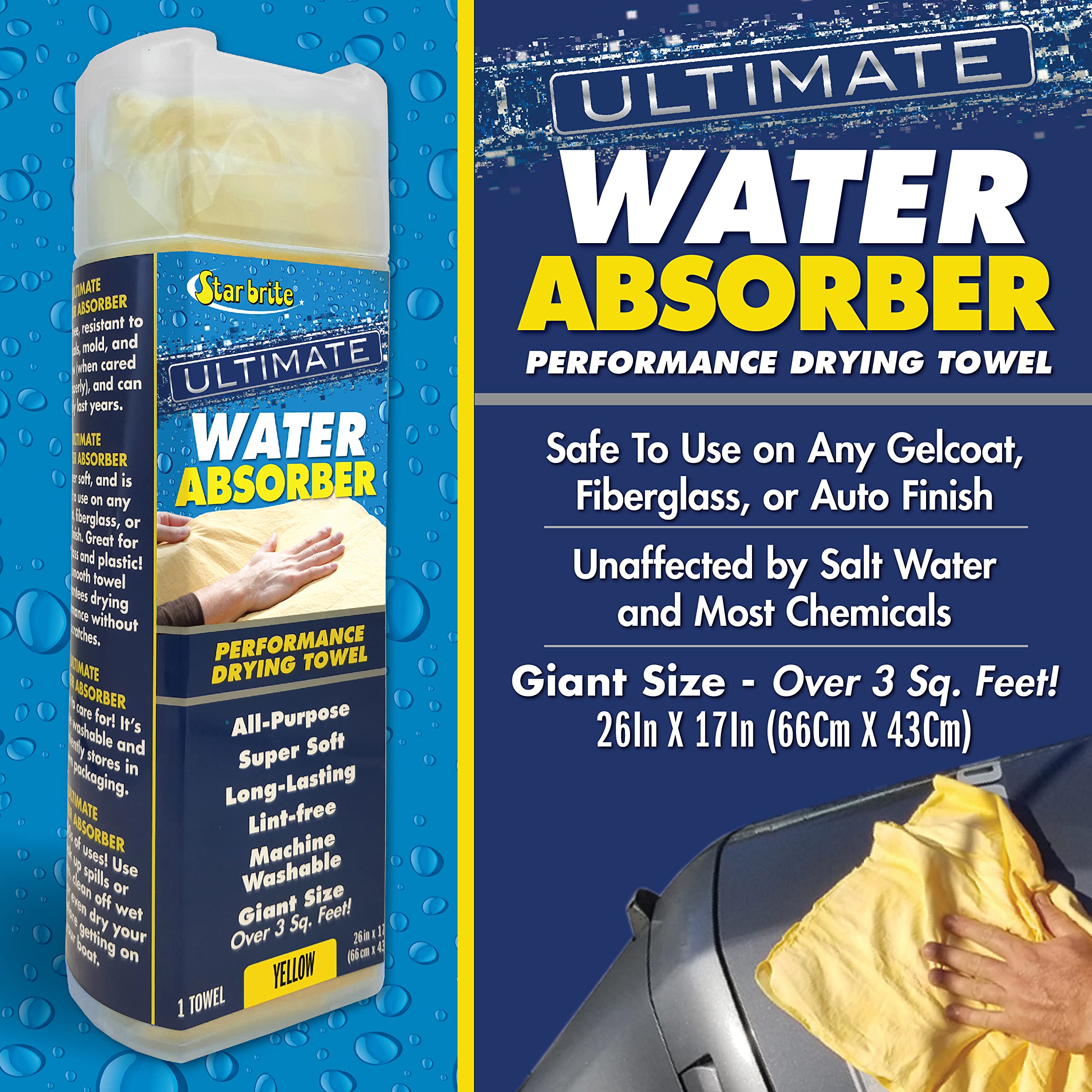 SuperSorb STAR BRITE Smooth Synthetic PVA Wipes (040046P)