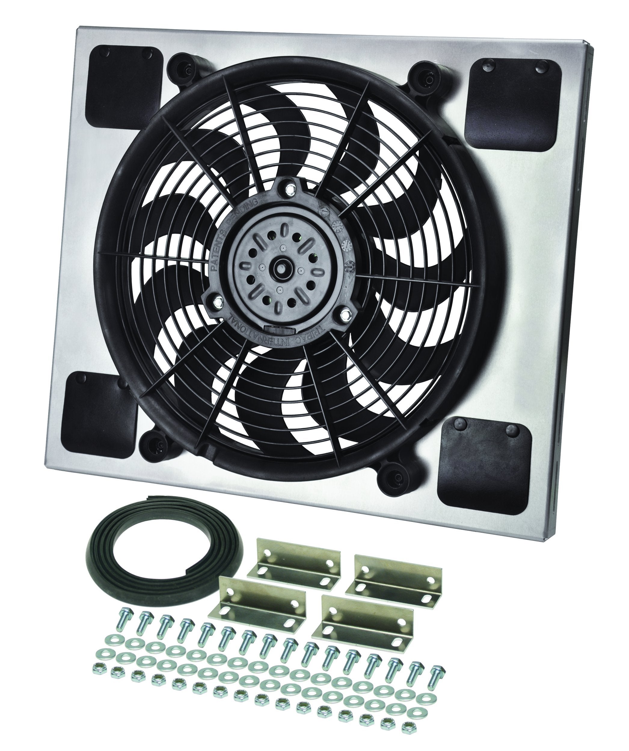 High Output Derale Performance 16817 Gray/Black Radiator Fan