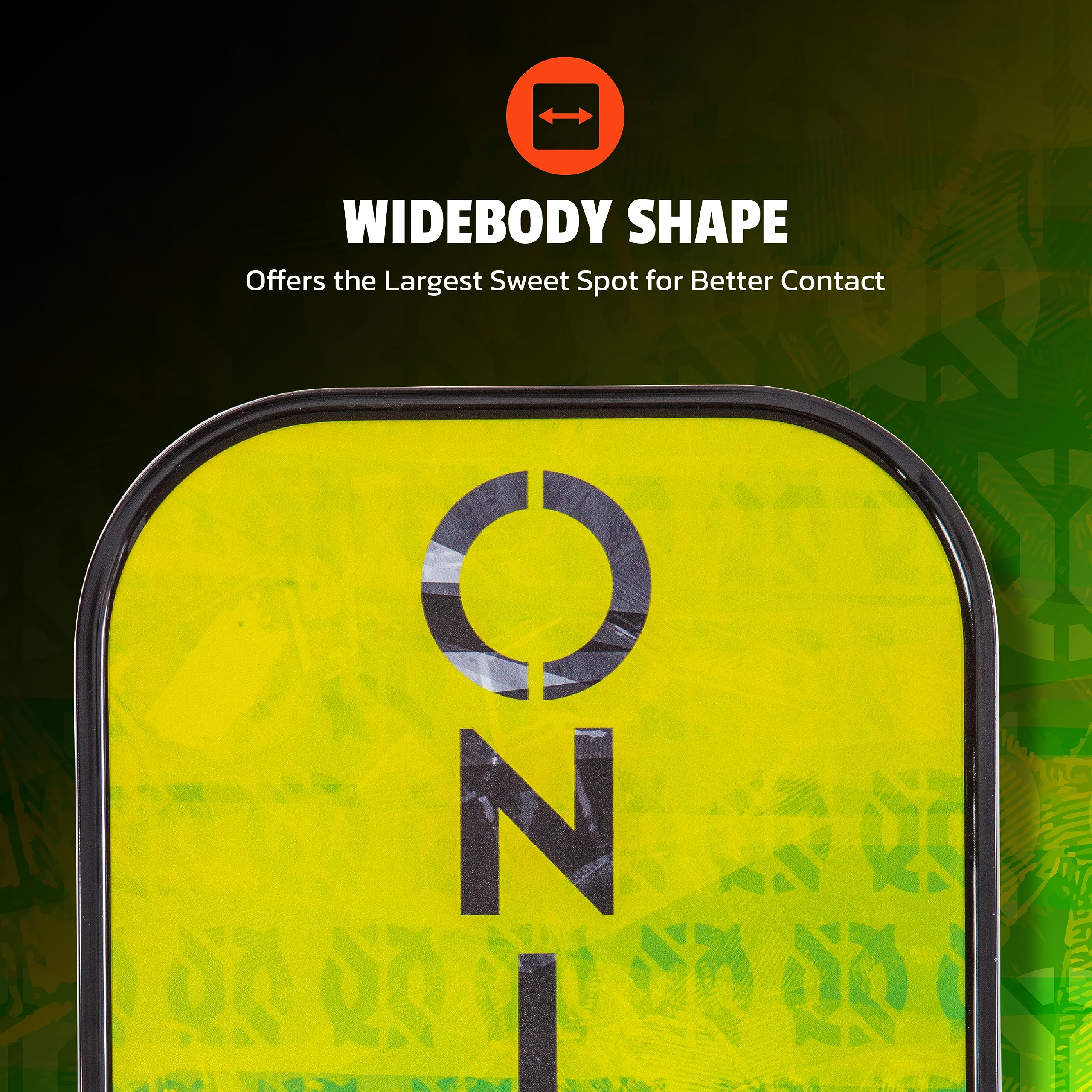 Onix Pickleball Paddle React Features Boosted Sweet Spot from Nomex Core Insert and Graphite Face,Green