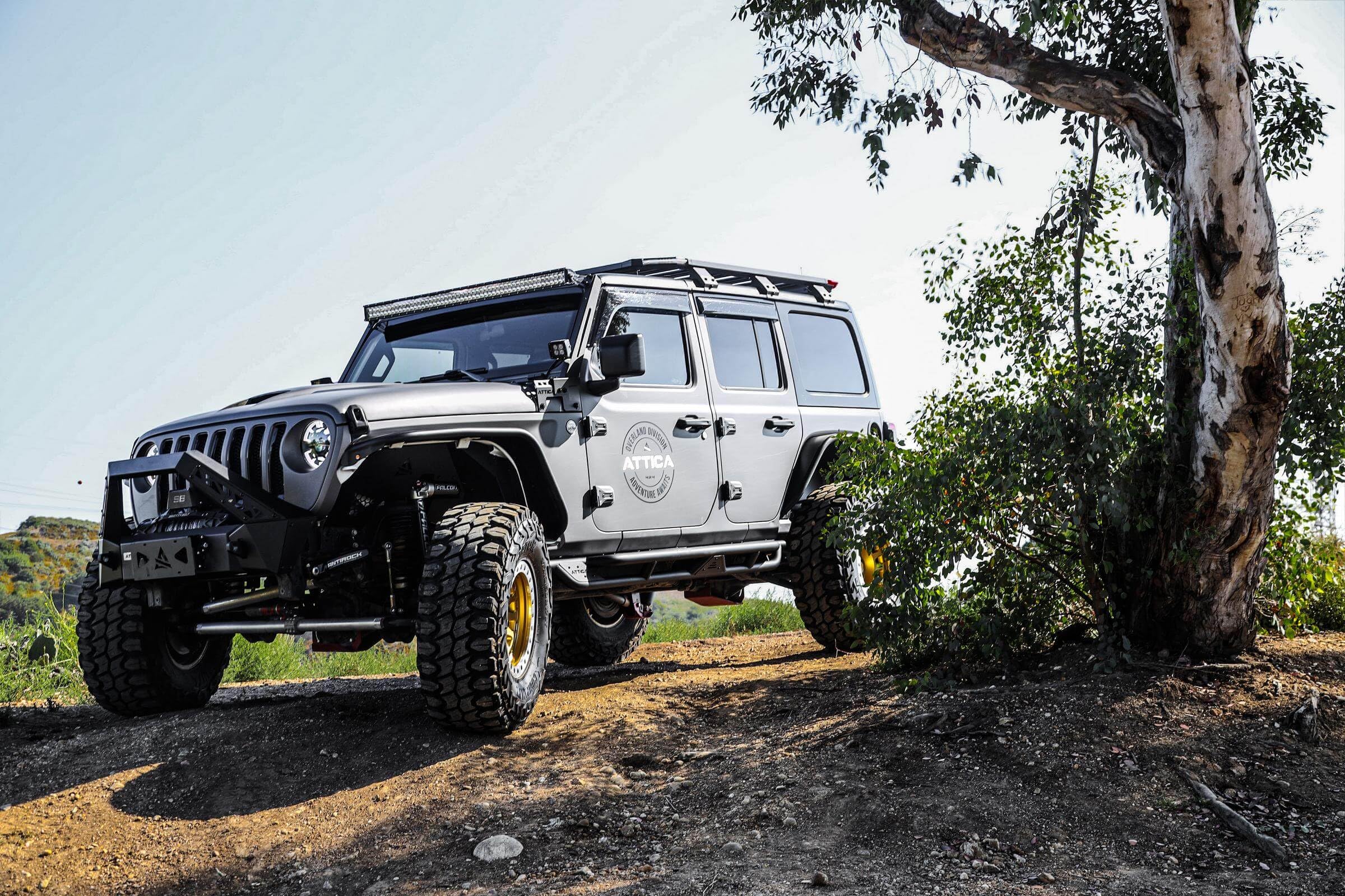 Attica4x4 Cobra Tek - A-Pillar Light Mount Bracket | Compatible with Jeep Wrangler JL (2018-2023) /Gladiator (2019-2022) | Enhanced Off-Road Lighting | Textured Black Finish.