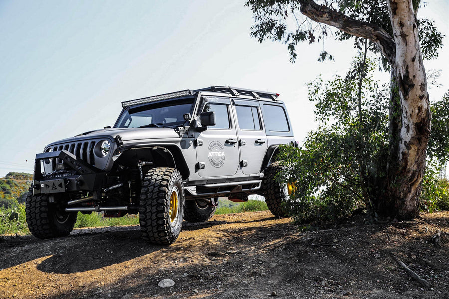 Attica4x4 Cobra Tek - A-Pillar Light Mount Bracket | Compatible with Jeep Wrangler JL (2018-2023) /Gladiator (2019-2022) | Enhanced Off-Road Lighting | Textured Black Finish.