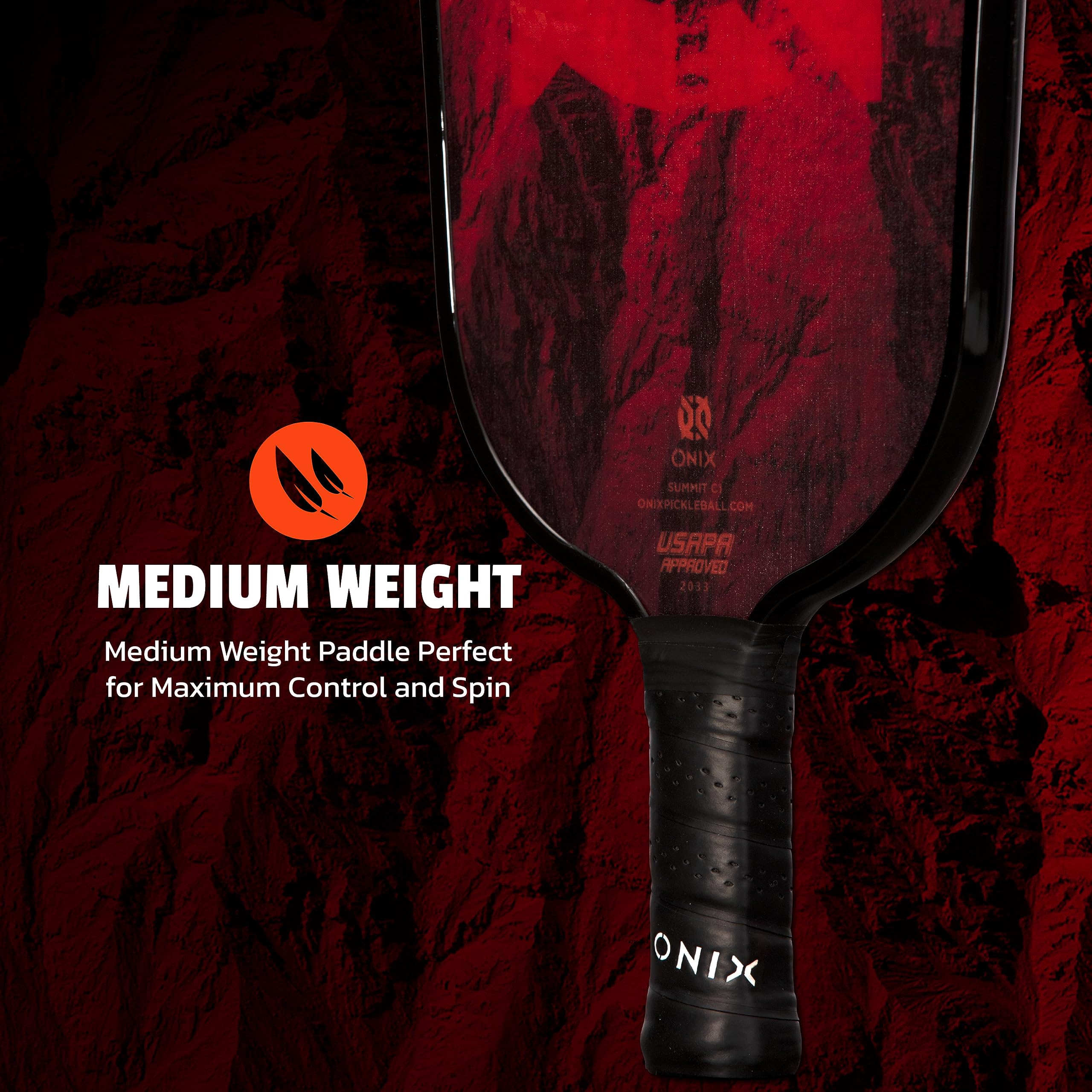 C1 ONIX Summit Composite Face Medium Weight Long Reach Pickleball Paddle