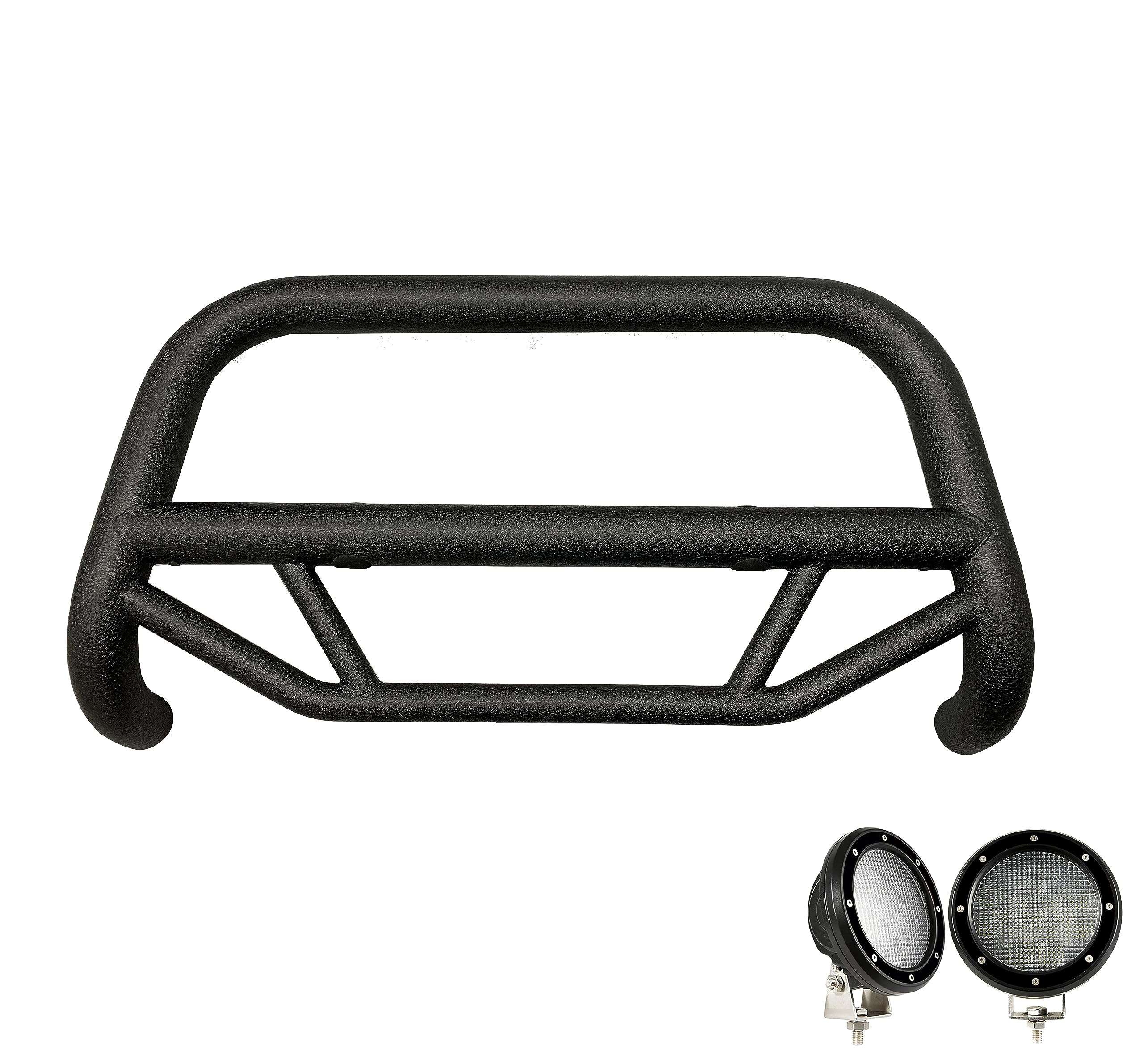Max T Bull Bar Kit Black Horse Textured Black Compatible with 2019-2023 Ford Ranger-MBT-MF312-PLFB