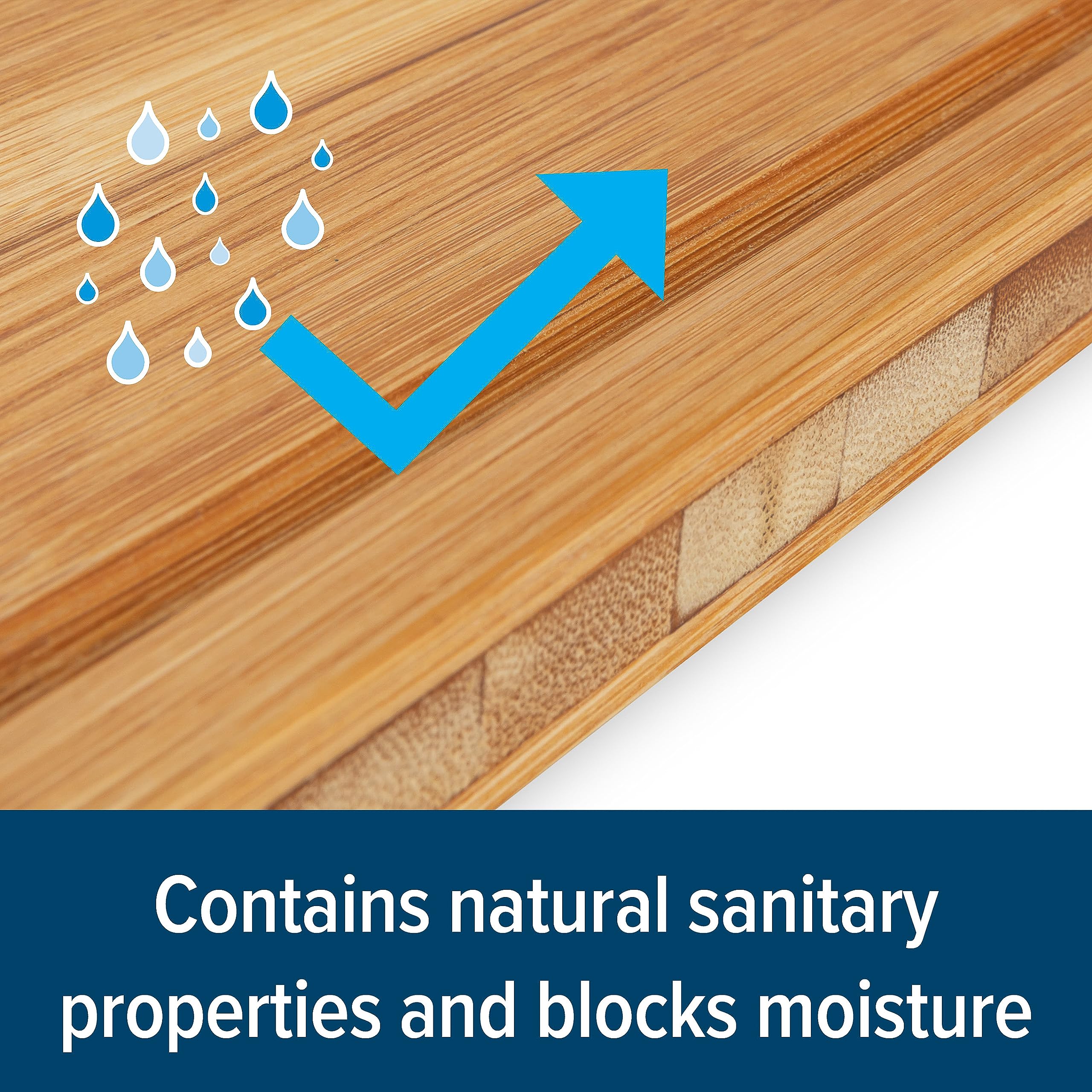Bamboo Cutting Board Camco with Counter Edge | Perfect for Vegetables, Fruits, Meats, and Cheeses | Measures 18-inches x 14-inches x 1-3/4-inches (43545), Brown