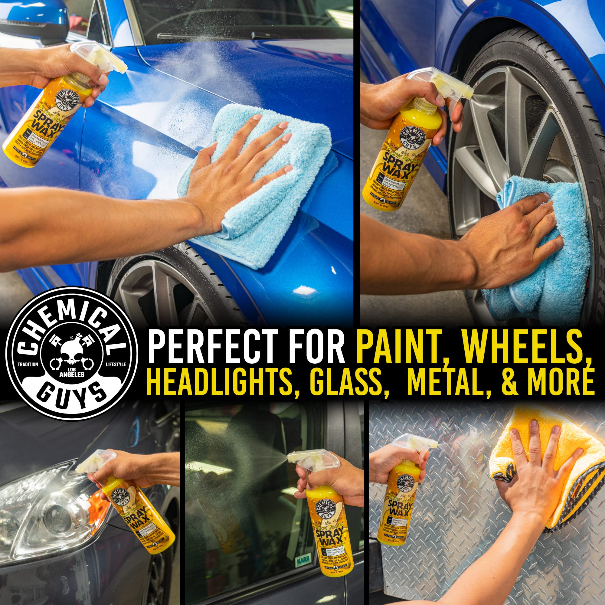 Chemical Guys Blazin' Banana Spray Wax - Carnauba Car Wax Spray for High Gloss Shine and Protection, Safe for Cars, Trucks, SUVs, RVs, and More - 16 oz