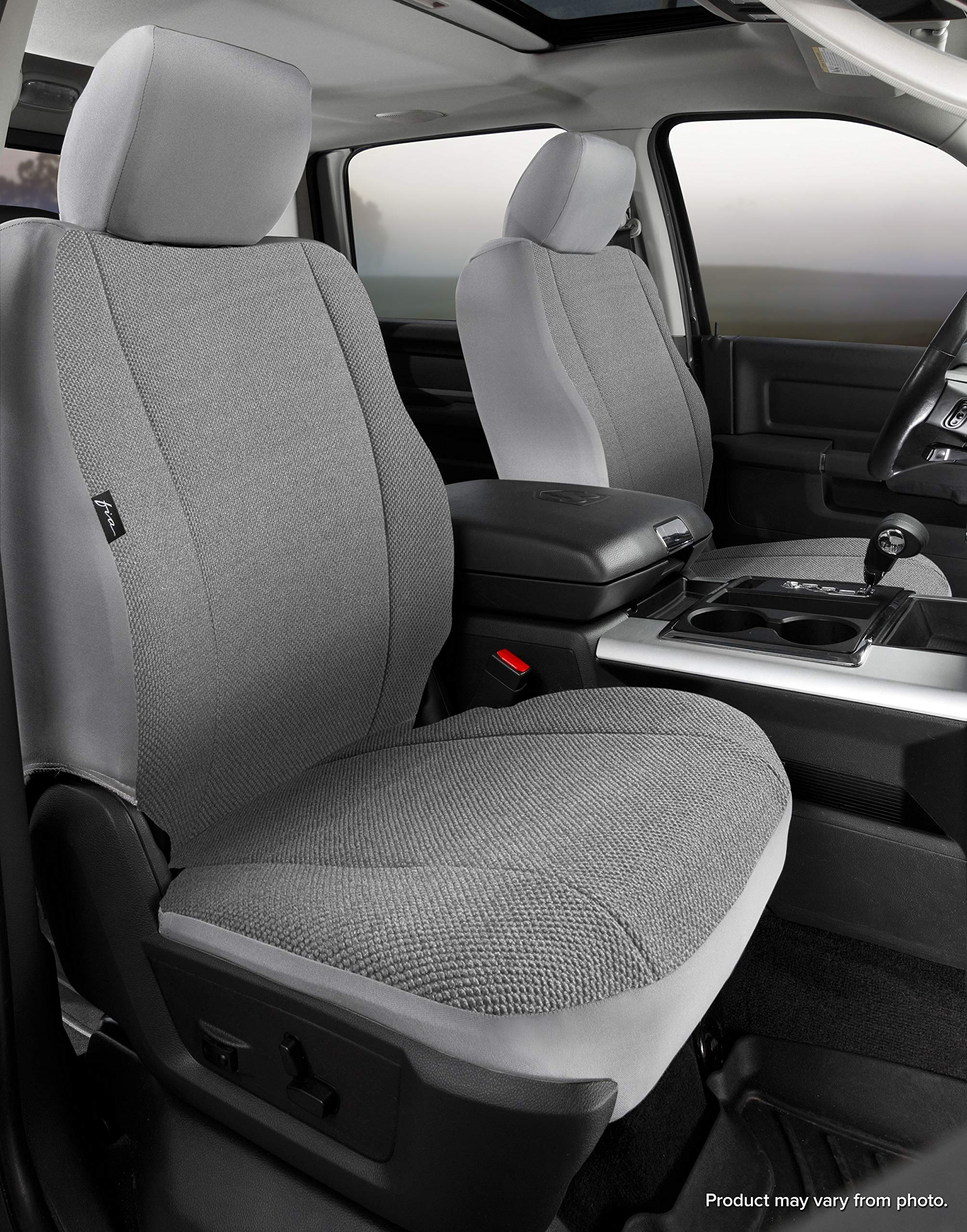 Gray FIA TRS49-76 Custom Fit Front Seat Cover Bucket Seats - Saddle Blanket (Solid Gray)
