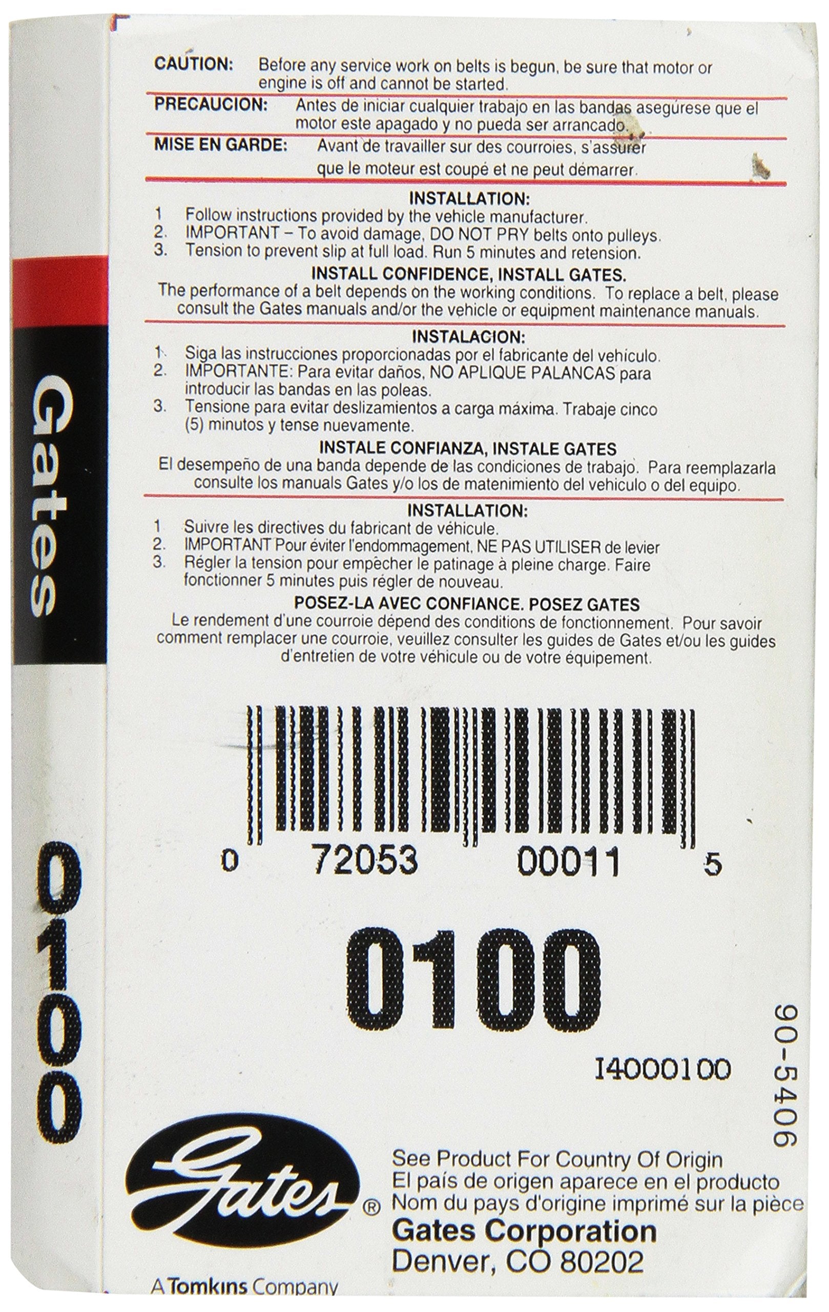 Truflex Gates 0100 FHP Low Horse-Power V-Belt