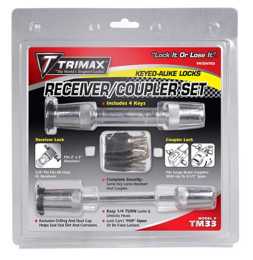 5/8" Receiver and Trimax TM33 3-1/2" Span Coupler Lock