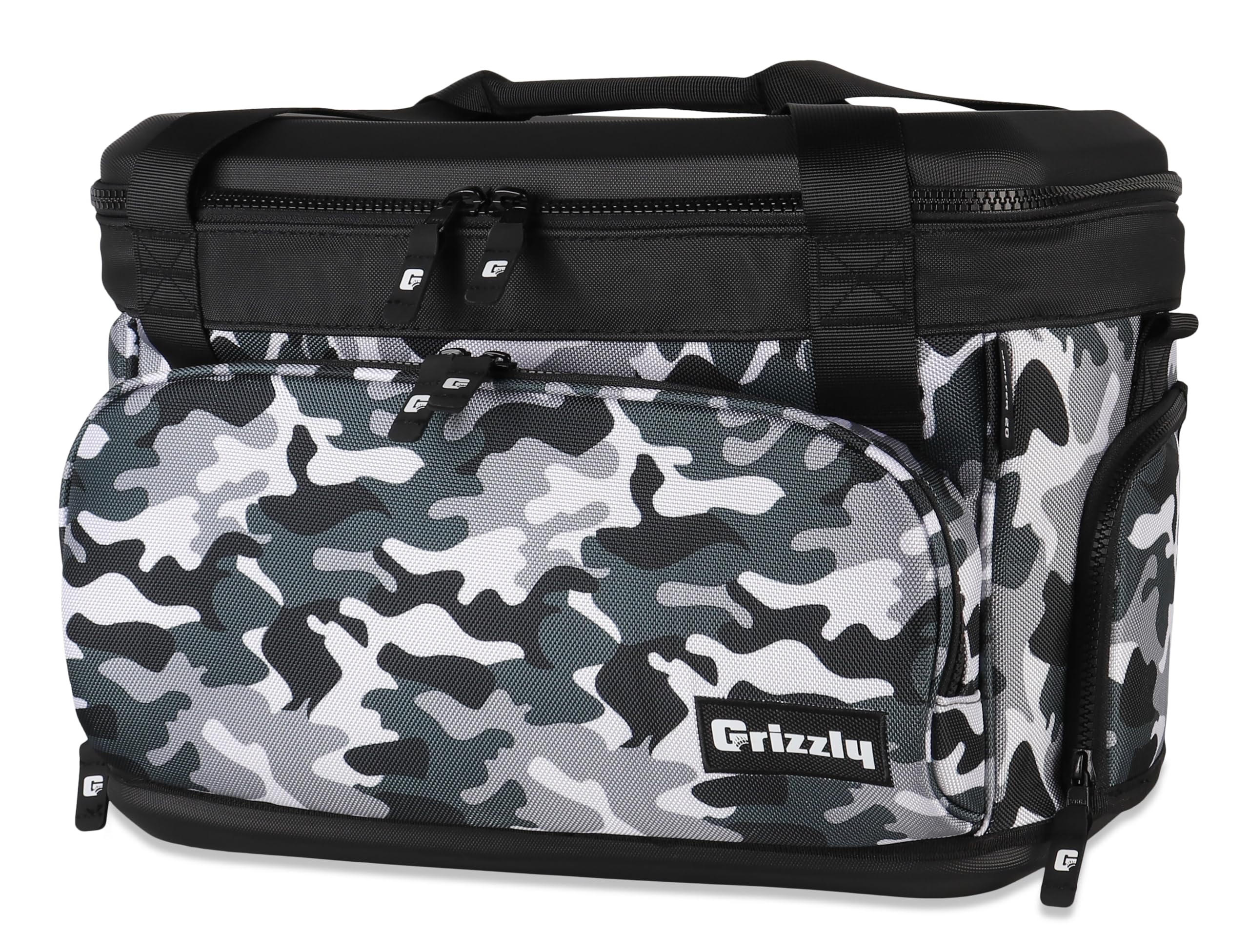 Drifter Grizzly 20 Soft Sided Cooler | 20 qt Flip-Top Cooler Bag | Ice Chest for Beach Boat Camping Fishing Hiking Hunting Picnic | Lightweight Portable Insulated Waterproof | White Bubble Snow Camo
