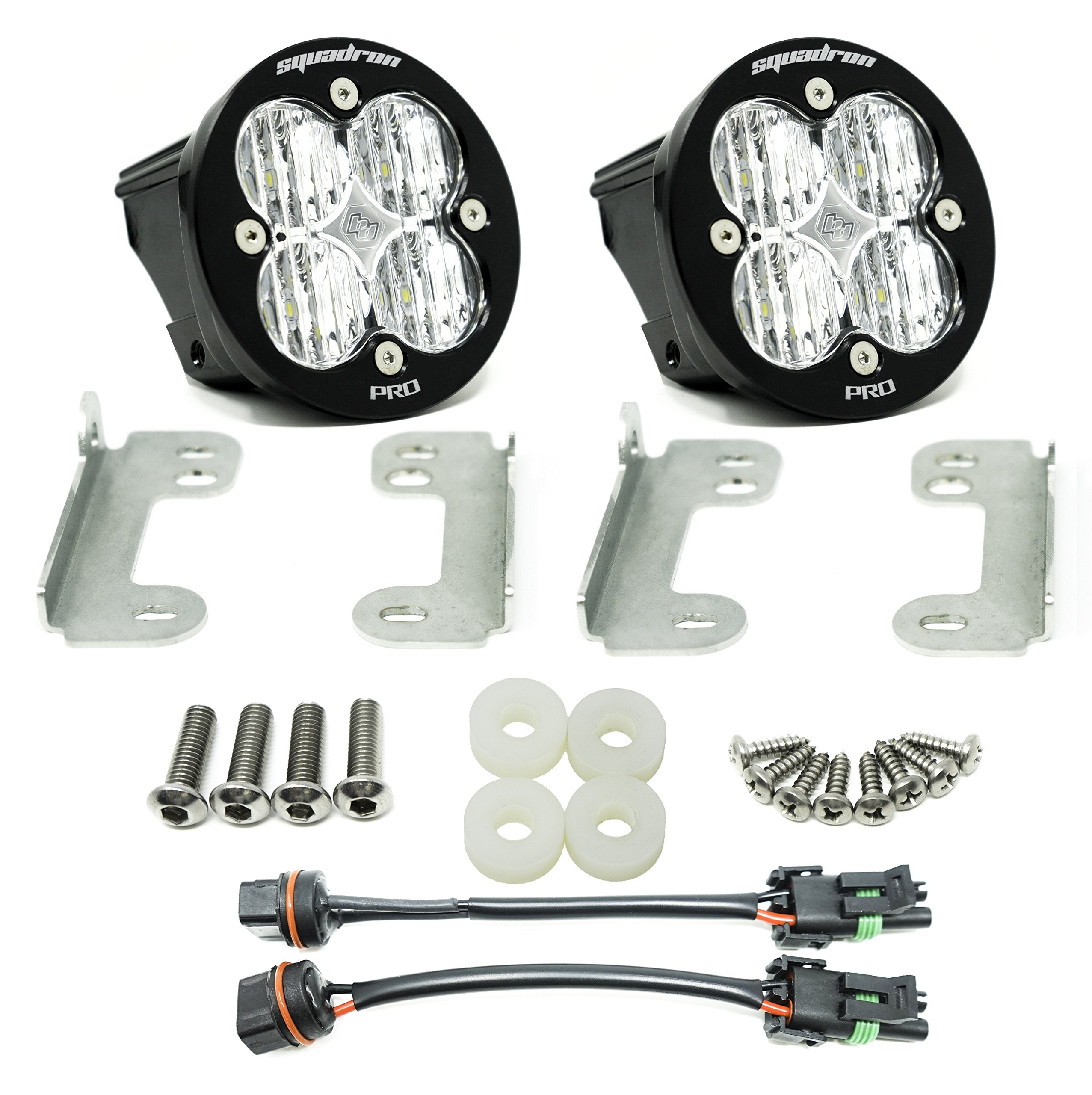 Fog Pocket Kit Baja Designs 447071 (Jeep JL, Sahara, Squadron-R Pro), Black Anodize