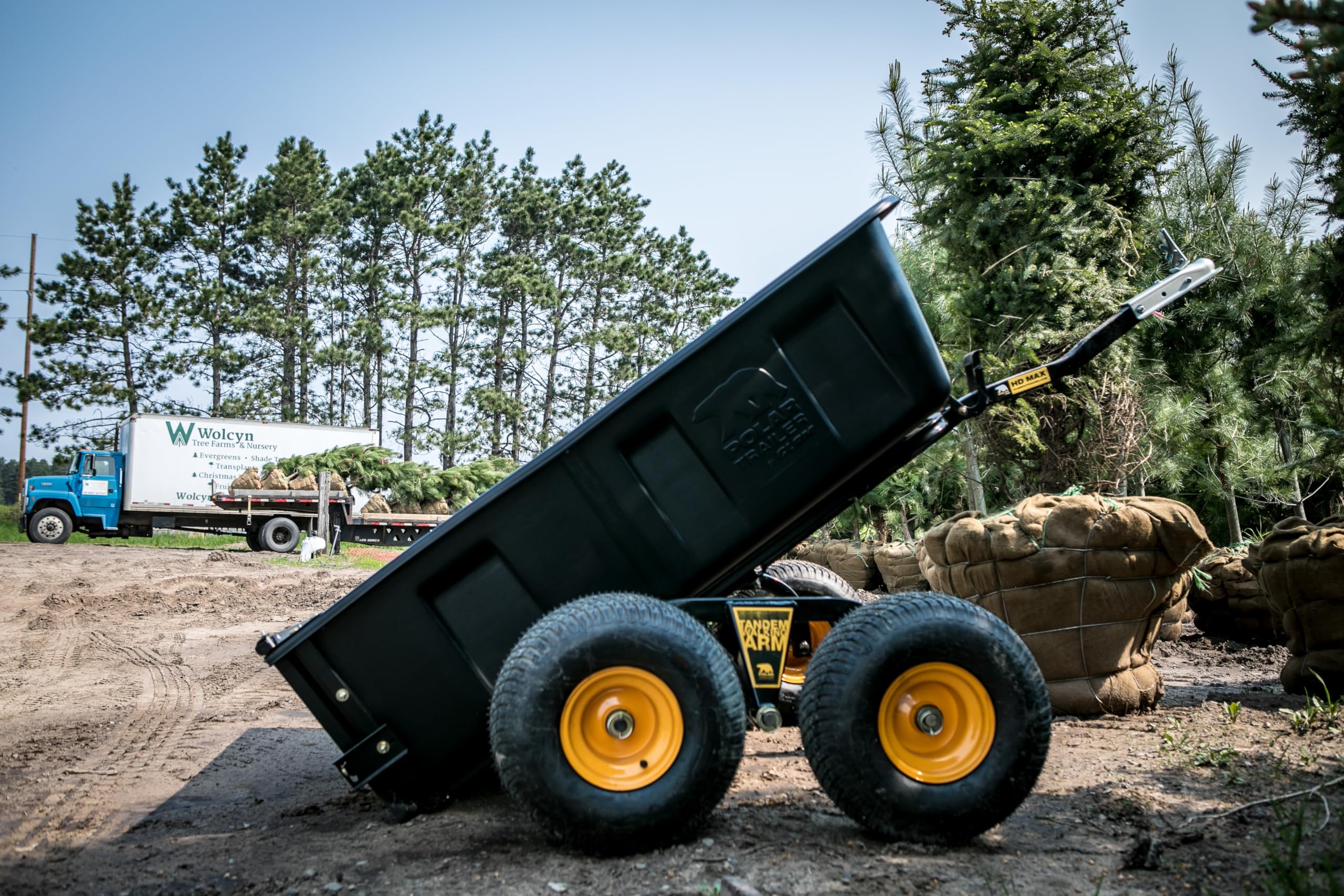Polar Trailer HD Max TA #10813 – 93" x 55" x 39" Tandem Axle Heavy-Duty Utility Trailer – 1,800 lb Capacity, Rustproof Poly Tub, All-Steel Frame, Smooth Hauling on Rough Terrain