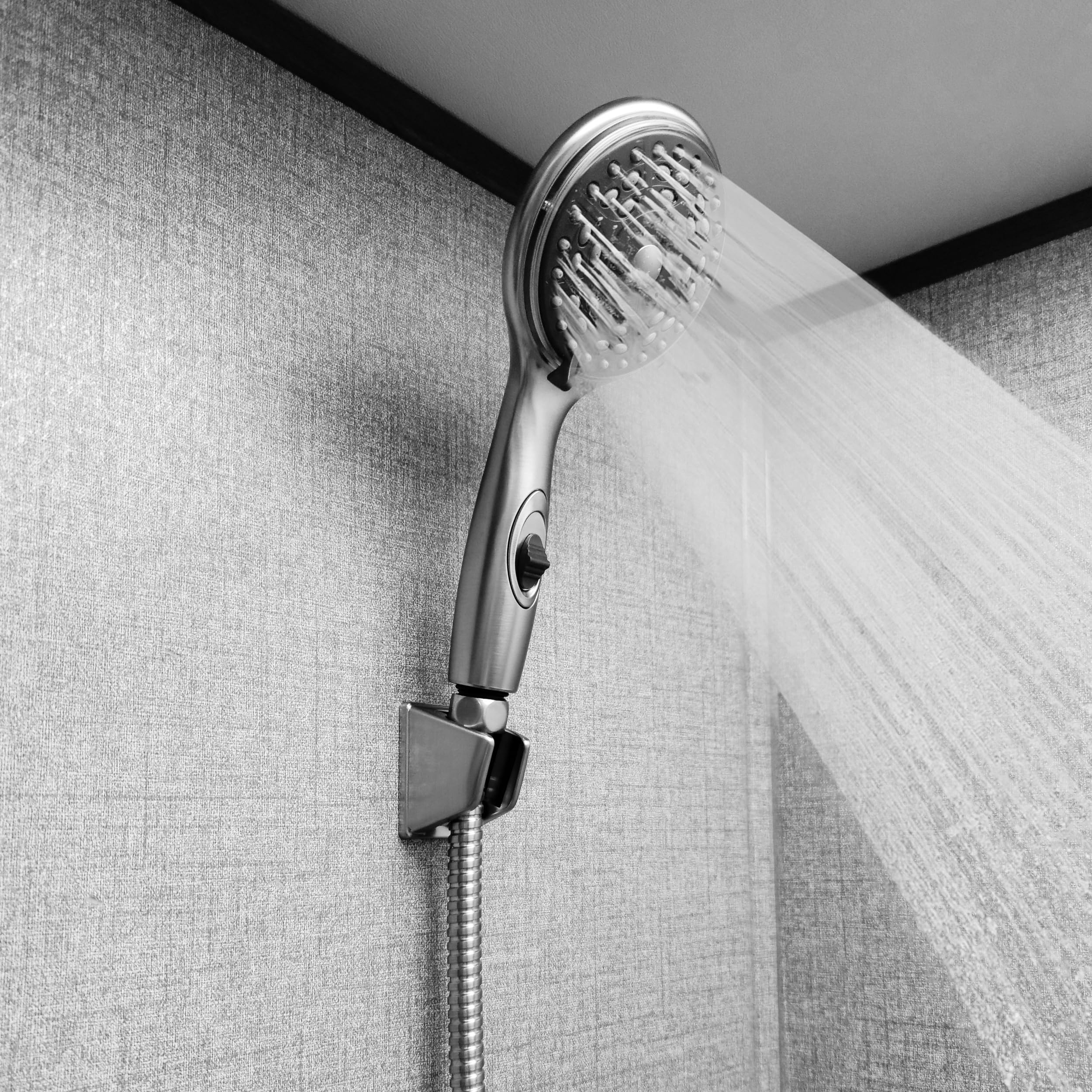 Dura Faucet Handheld Premium RV Shower Wand with Eco-Friendly On/Off Switch (Chrome Polished)