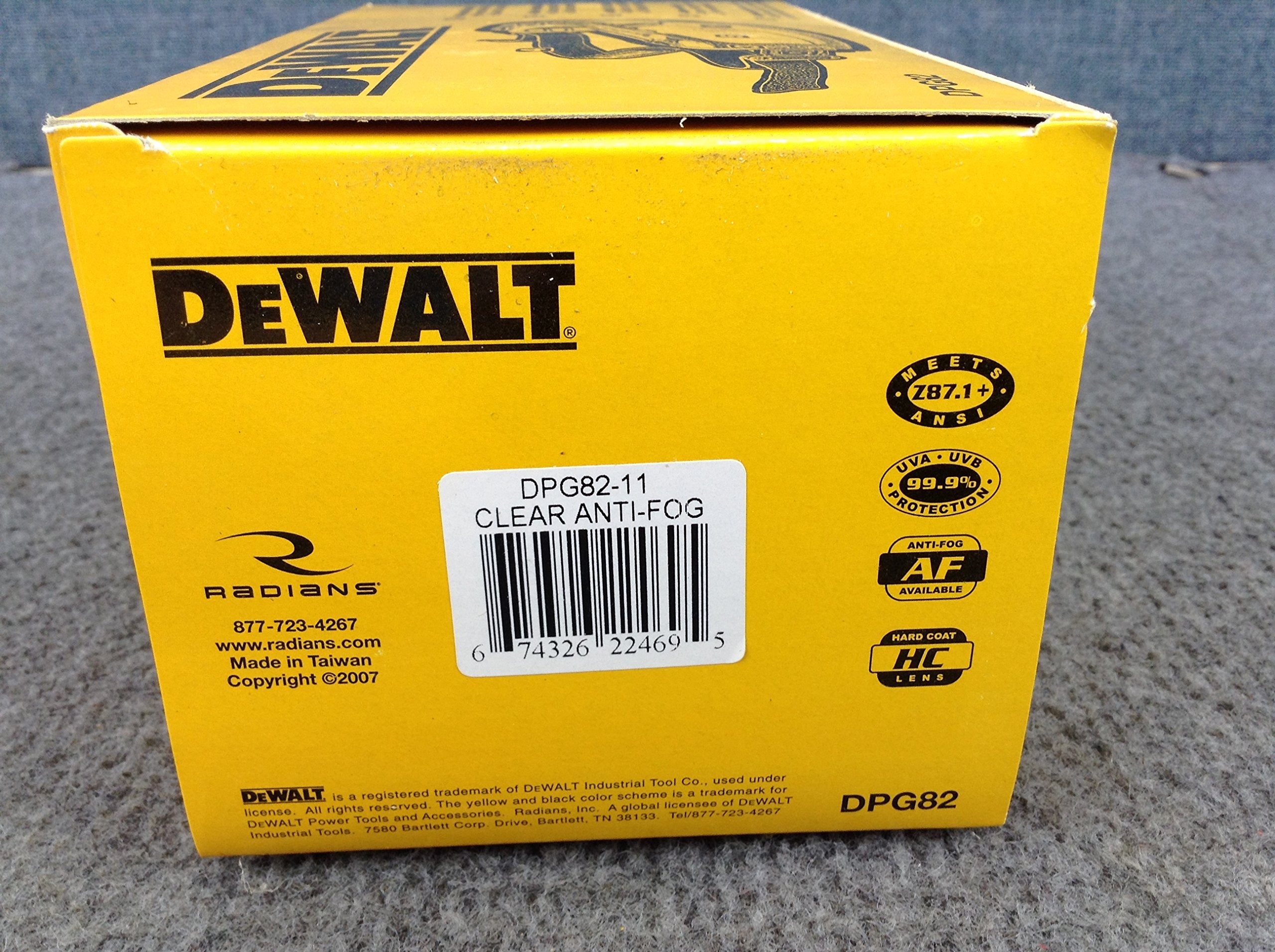 Concealer™ DEWALT DPG82 Hardware Safety Goggle