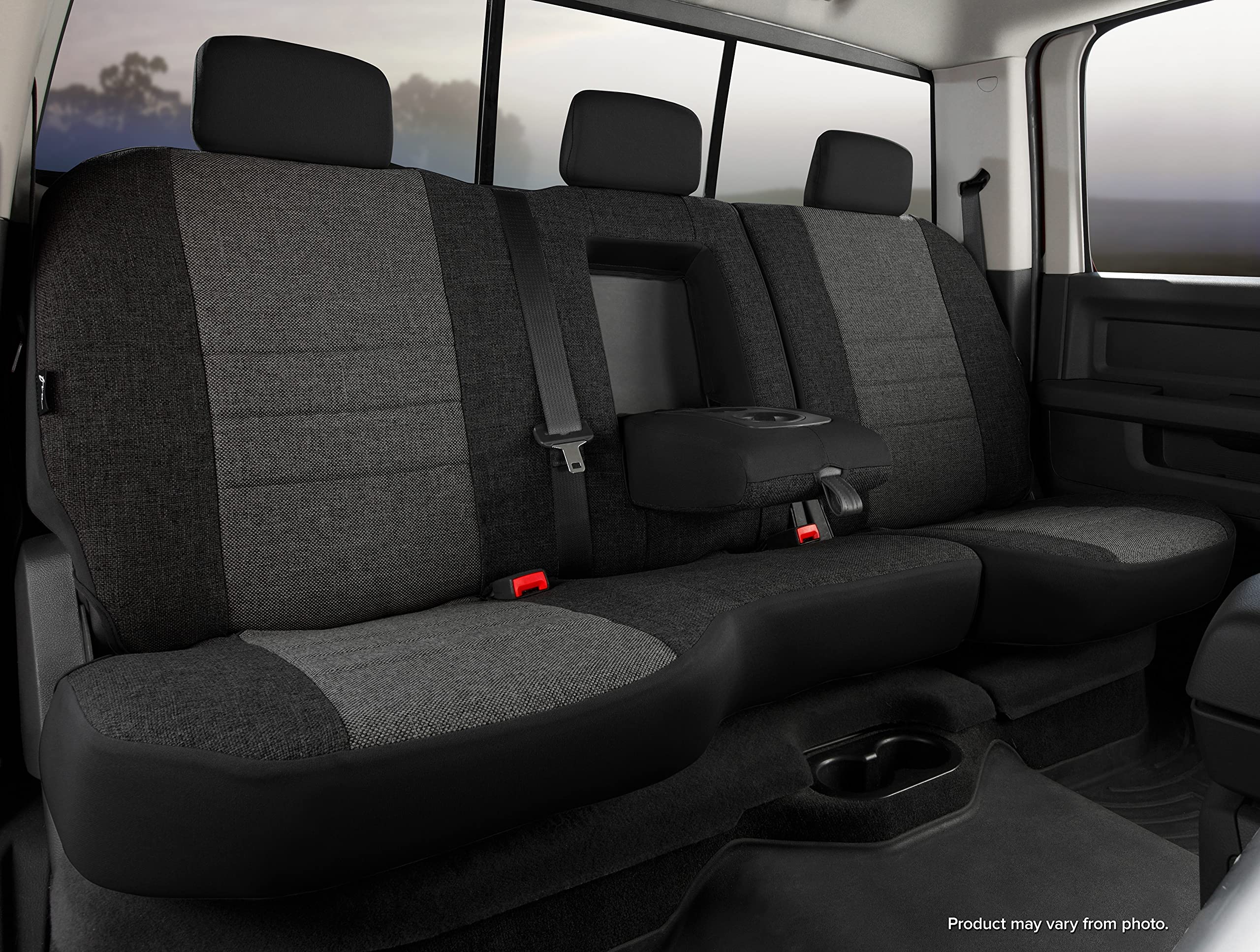 Charc FIA OE32-89 Custom Fit Rear Seat Cover Split Seat 40/60 - Tweed (Charcoal)