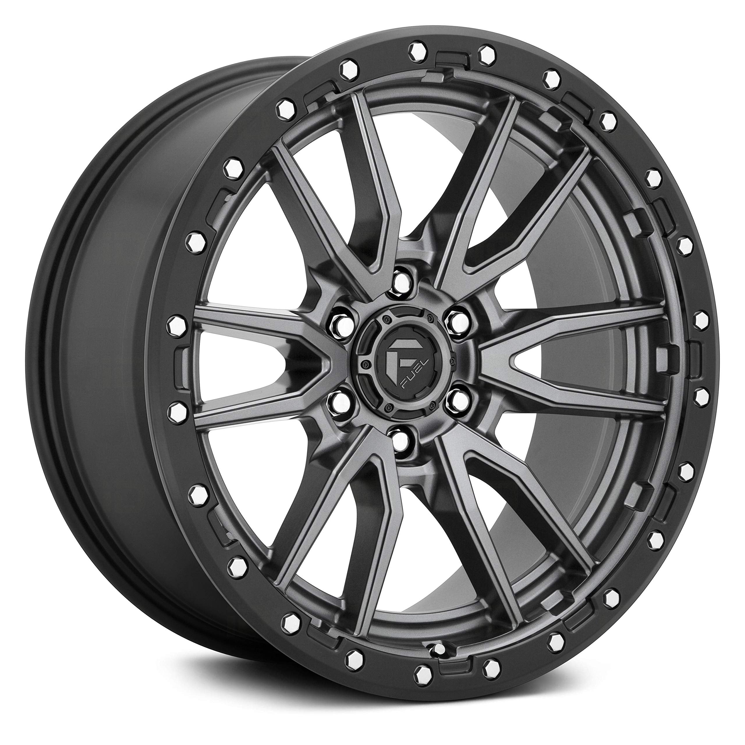 Gun Metal Fuel D680 REBEL Wheel with Painted and TPMS Compatible (18 x 9. inches /6 x 67 mm, 1 mm Offset)