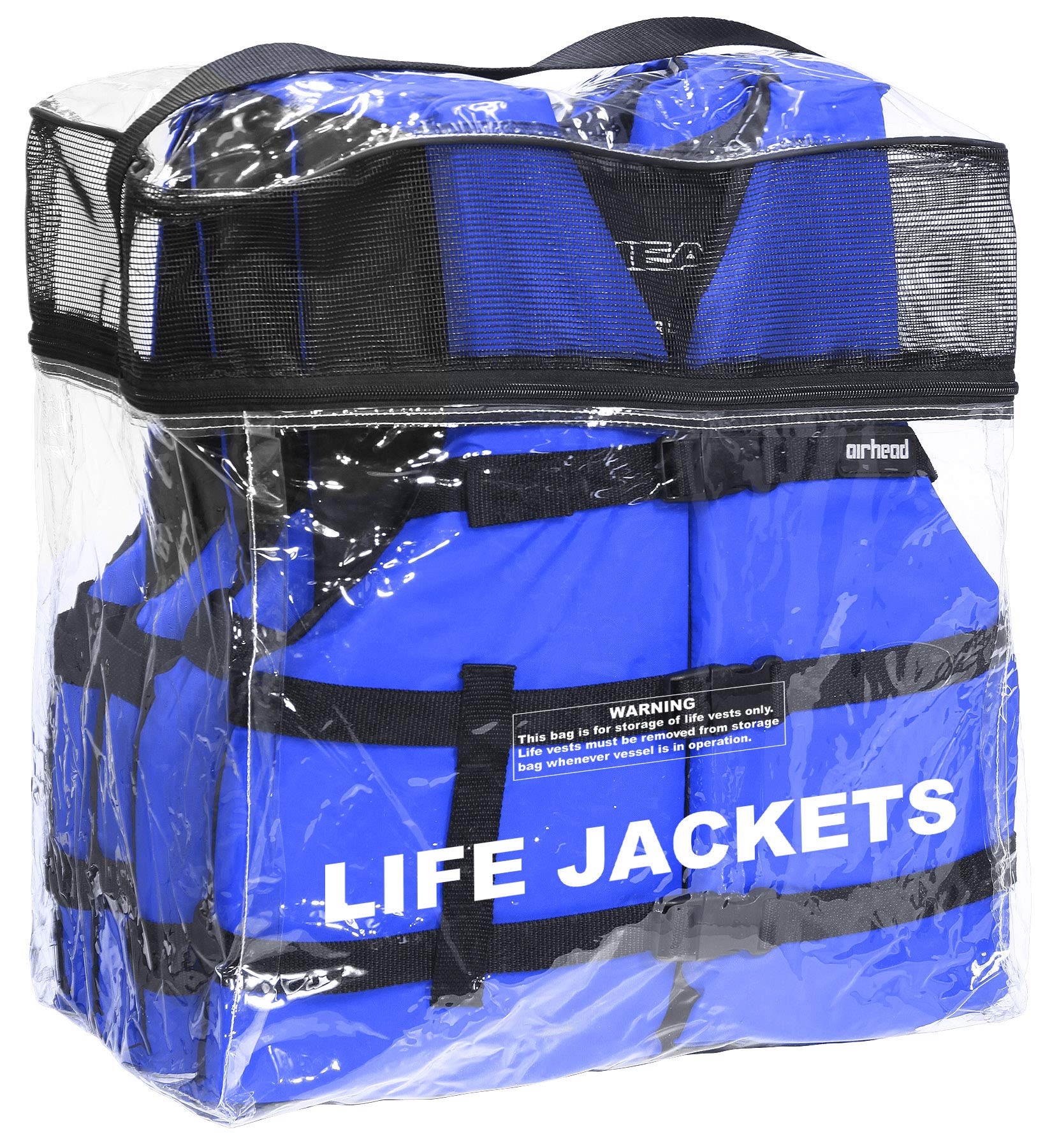 Airhead General Purpose Adult Life Jacket-4 Pack, Blue (10002-25-A-BL)