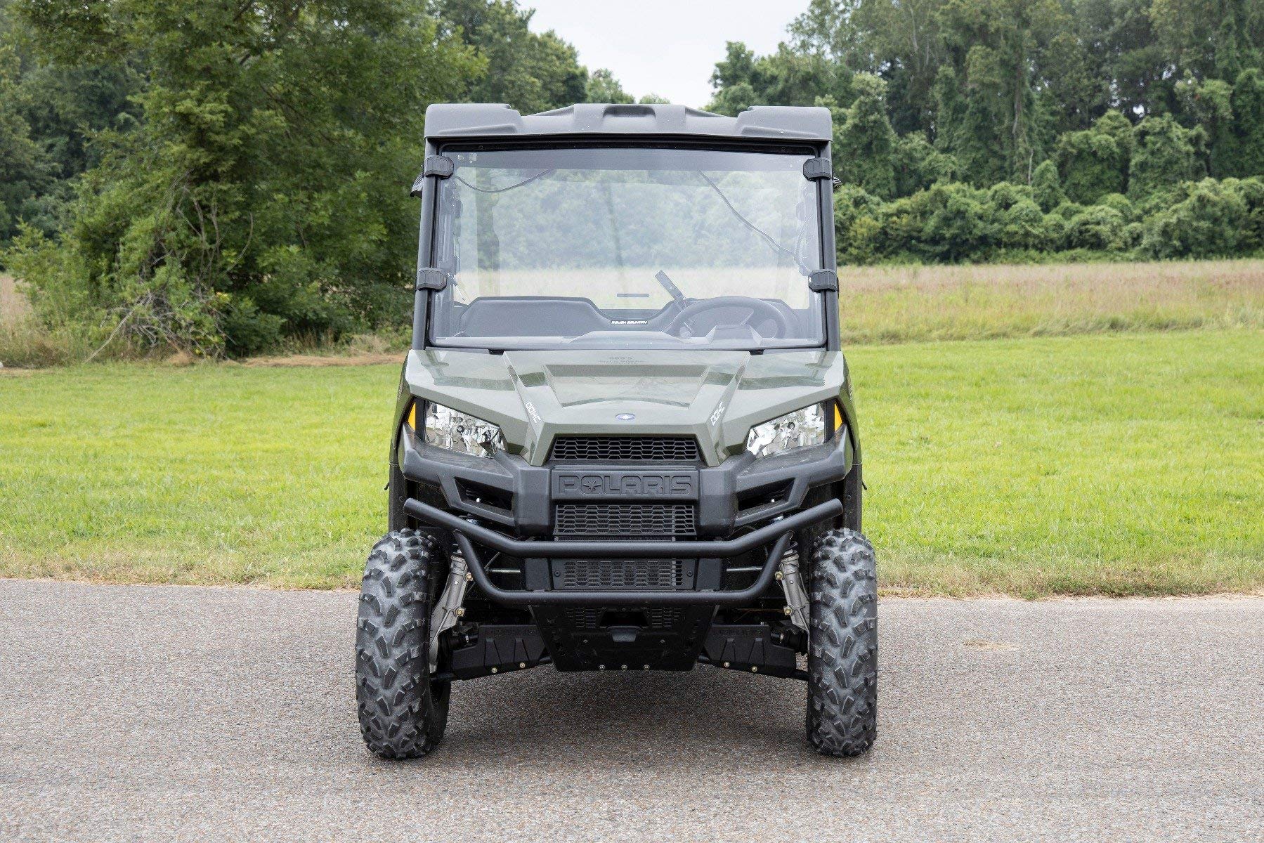 Full Windshield Rough Country for Polaris Ranger 500/Ranger 800 Mid-Size (2010-2024) - Scratch Resistant Polycarbonate, Easy Install
