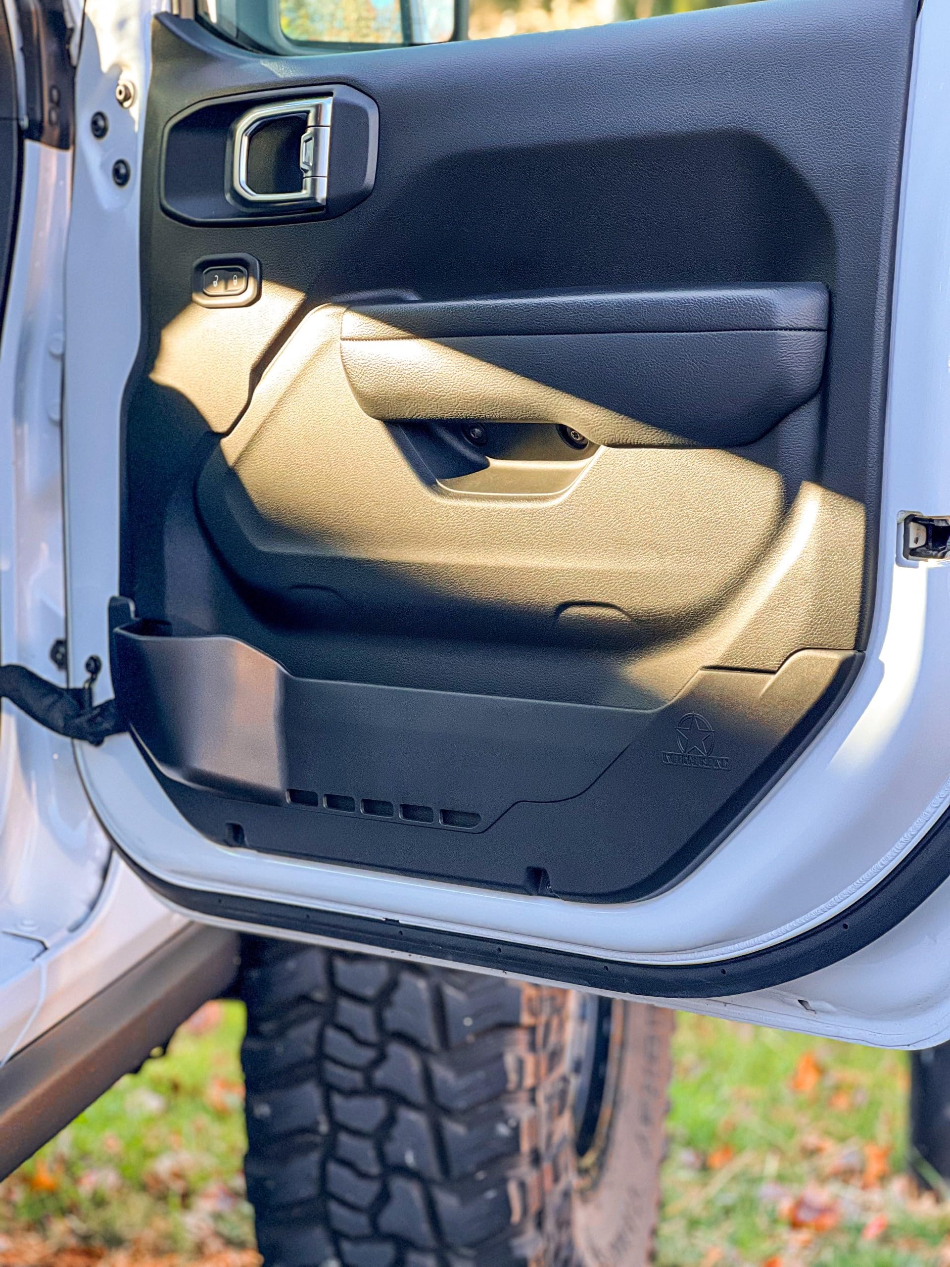 Front Door Pockets Unofficial USE ONLY™ for 2018-2025 Jeep Wrangler JL, JLU, JT Gladiator | Saggy Net Replacement | Electric Seat Compatible | Designed and Made in USA (2 Door)