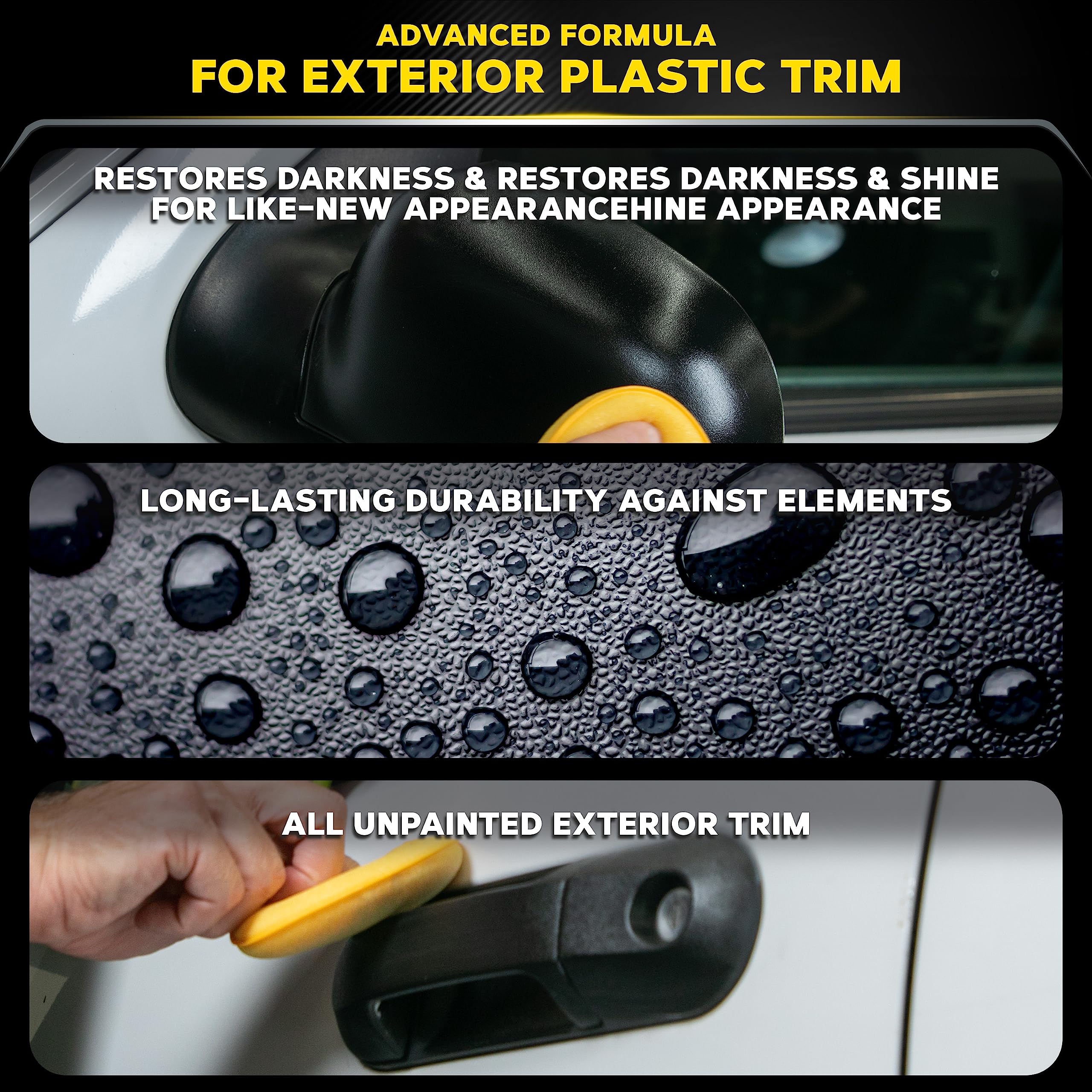 Hybrid Ceramic Trim Restorer, Meguiar's Car Trim Plastic Restorer - 16 Oz Bottle