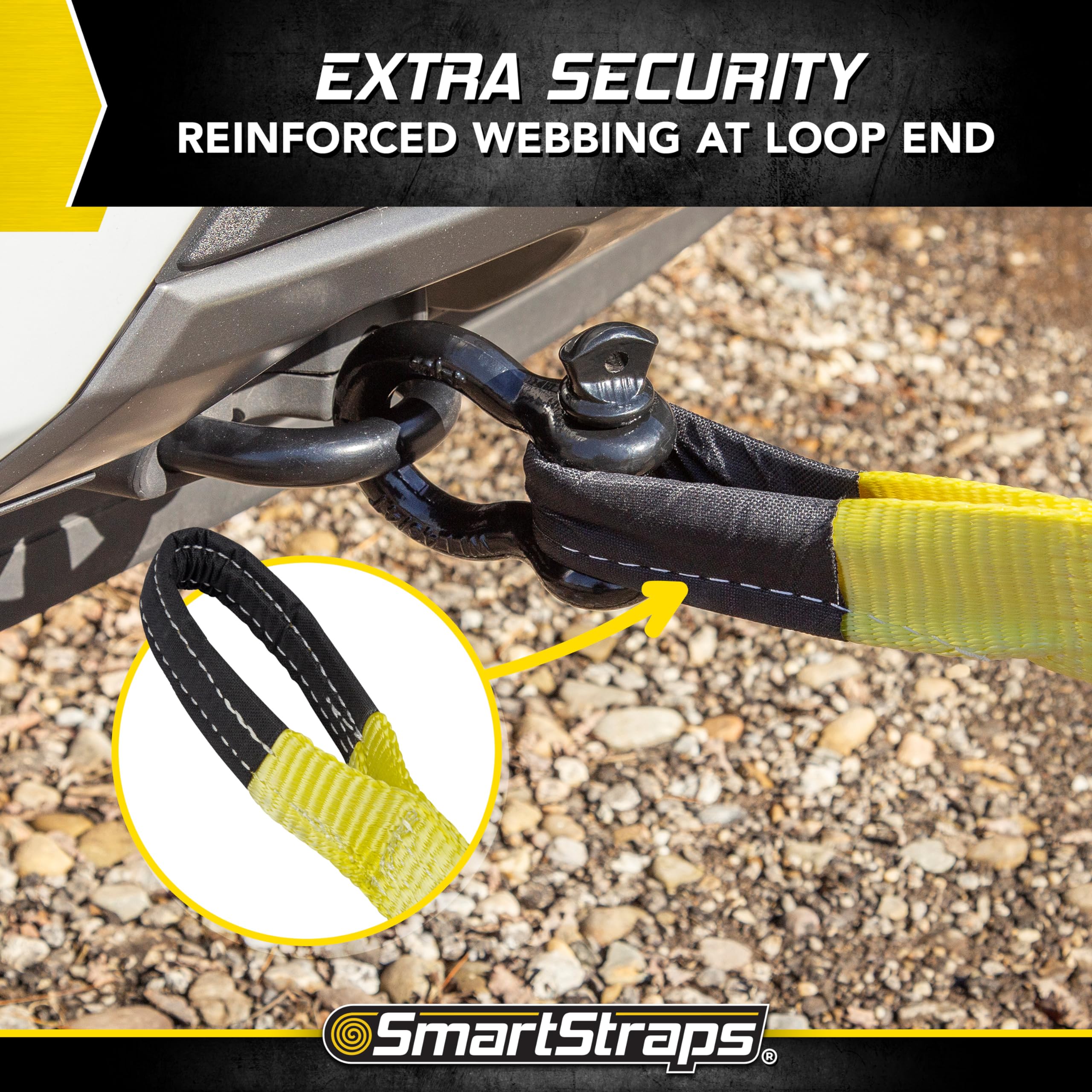 Recovery Strap SmartStraps - 4x30 YW Loop End 40,000lb