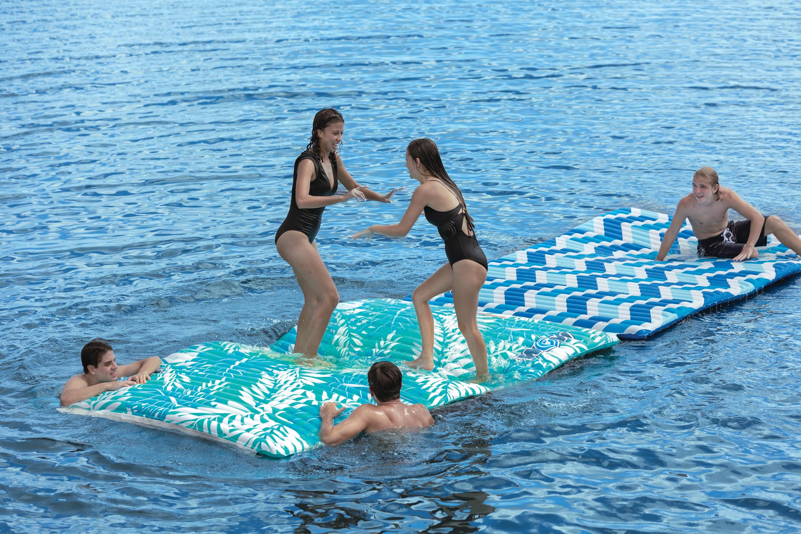 Inflatable Water Walkway WOW Sports, Inflatable Water Mat Pool Float, Ideal for Kids and Adults, 10 x 6 Feet