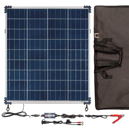 Solar Optimate 80W Travel kit, TM523-8TK, 6-Step 12V 6.7A Weatherproof Charger & Battery Saving maintainer