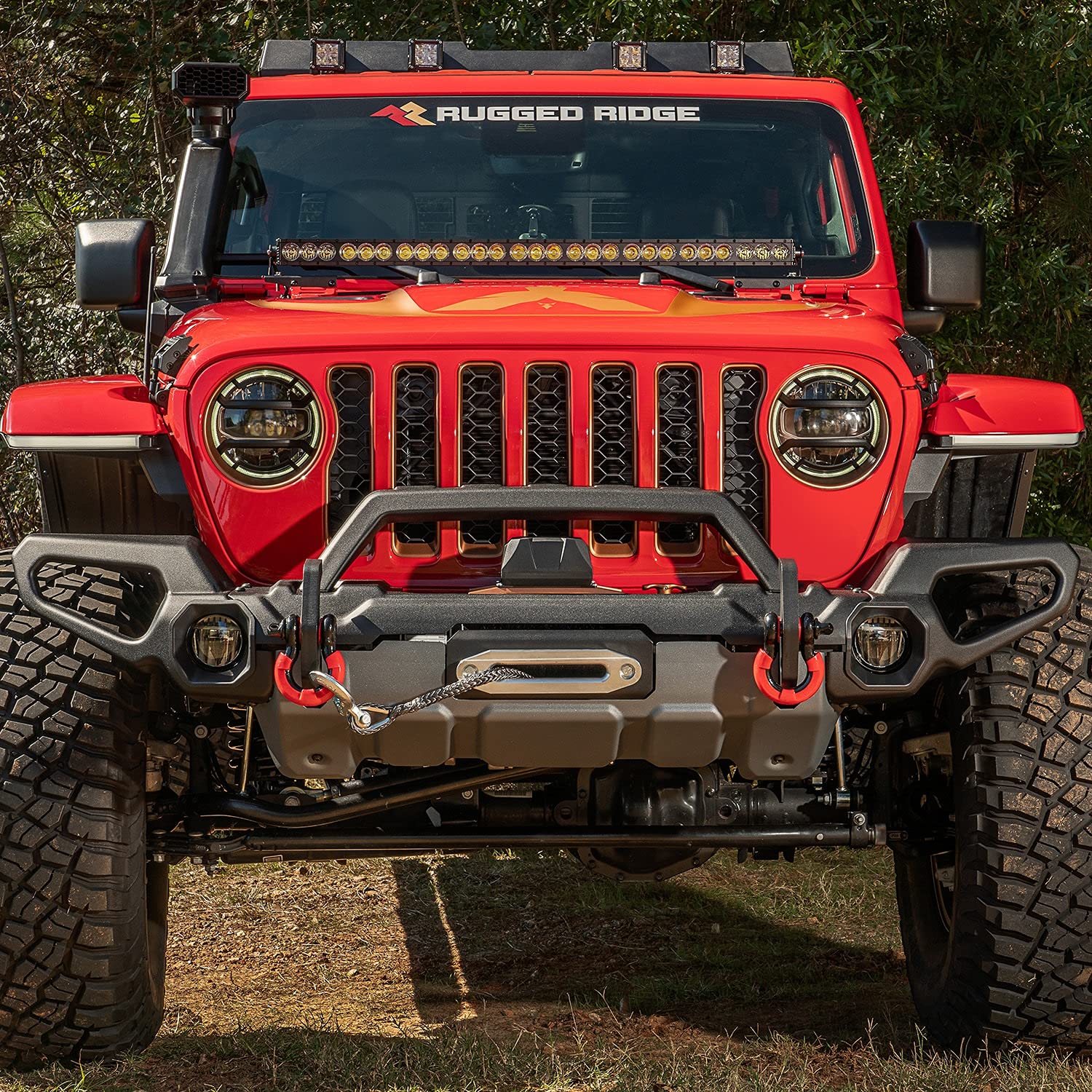 Venator Rugged Ridge Bumper Overrider Hoop | Satin Black, Steel | 11549.55 | Fits Venator Bumpers from Rugged Ridge