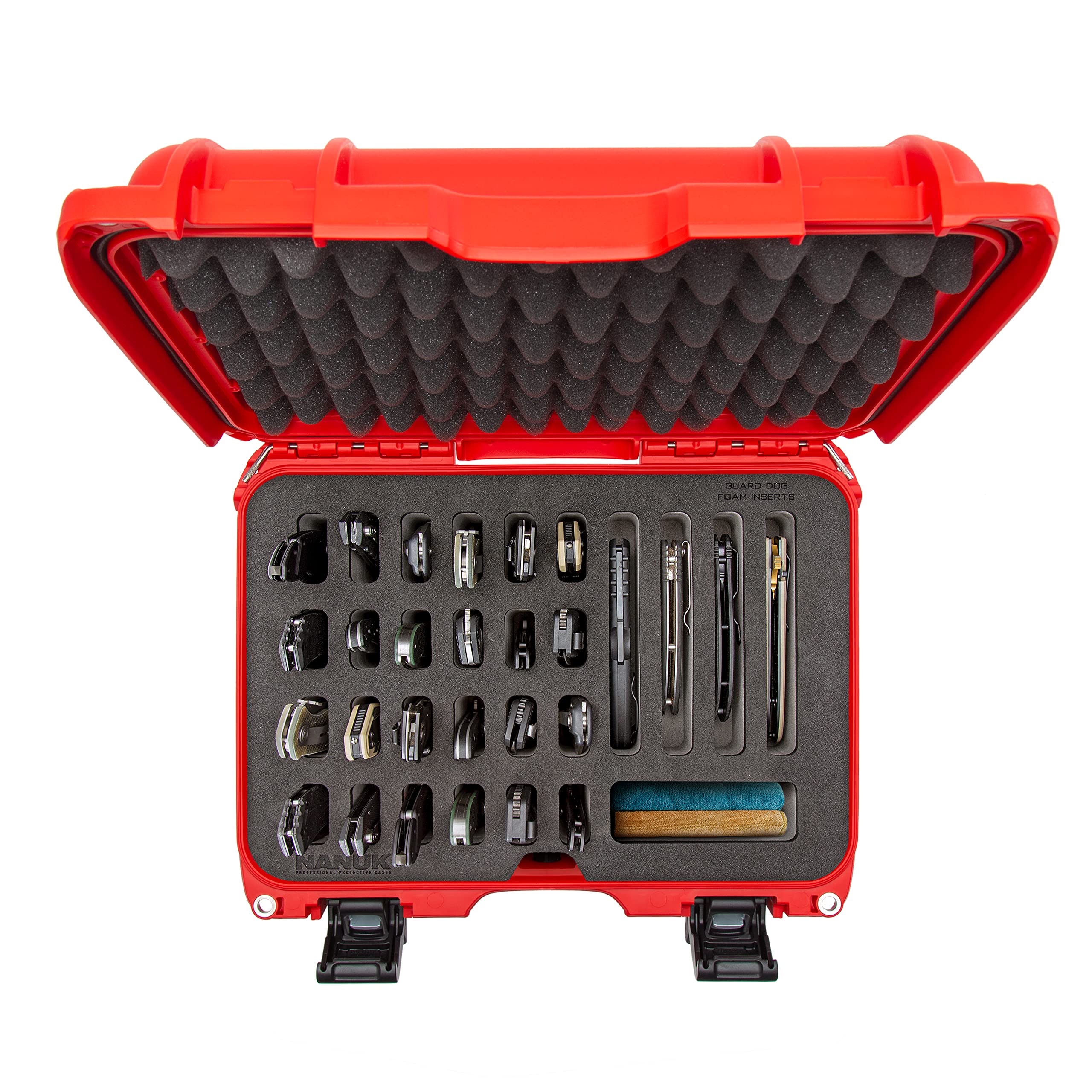 Red Nanuk Case w/Foam Insert for 28 Knives 915-28KNI9