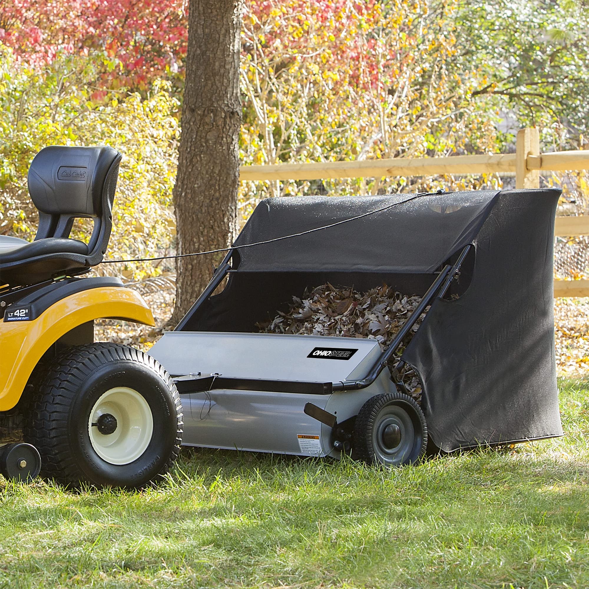 Lawn Sweeper Ohio Steel 4222V2, 22 cu.ft, Gray