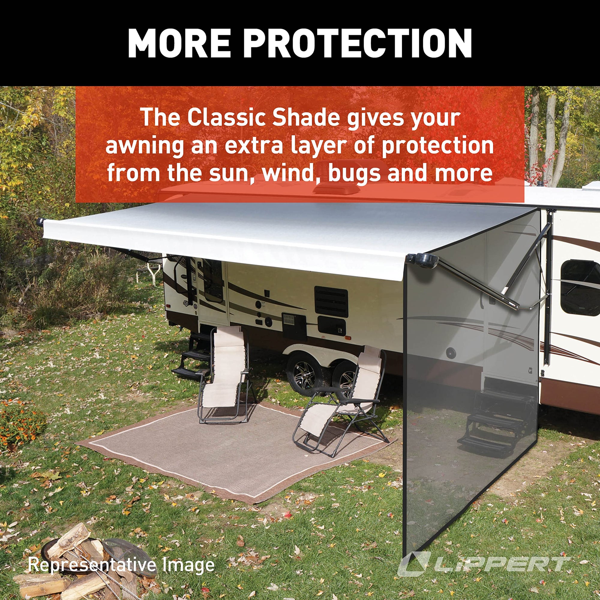 Solera Side Panel Super Shade for 5th Wheel, Travel Trailer and Motorhome RV Awnings, 8'