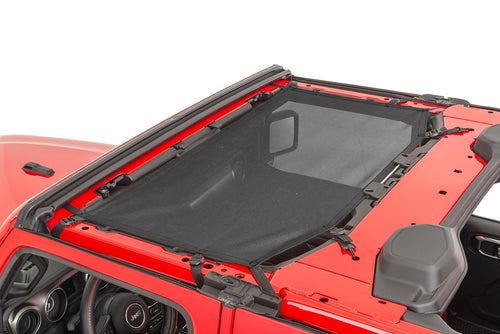 TrailFX Bikini Top Mesh for Jeep Wrangler TJ 1997-2006 Black Shade, Easy Strap Installation, Fits Hard and Soft Tops TrailFX MBT002