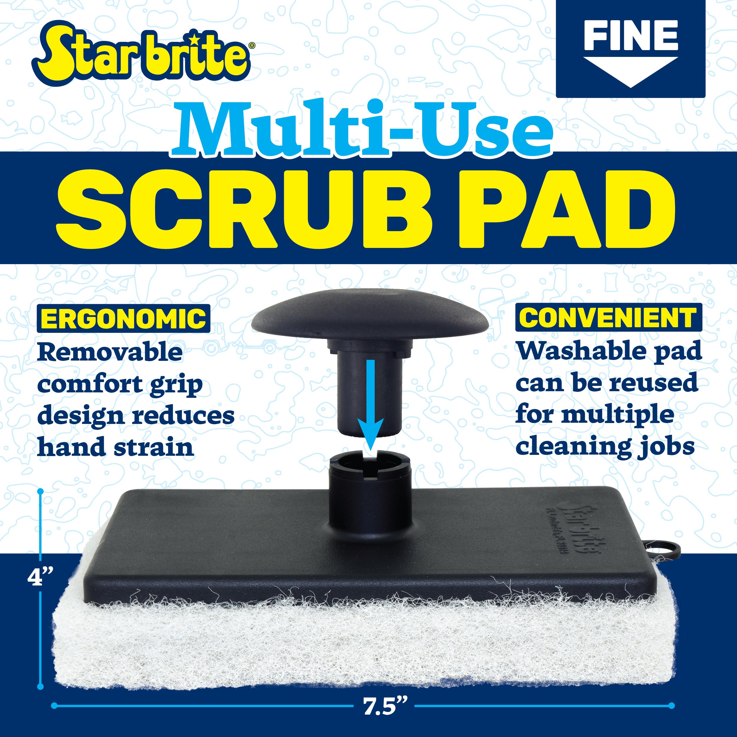 Super Scrubber STAR BRITE Fine (White) (040022P)