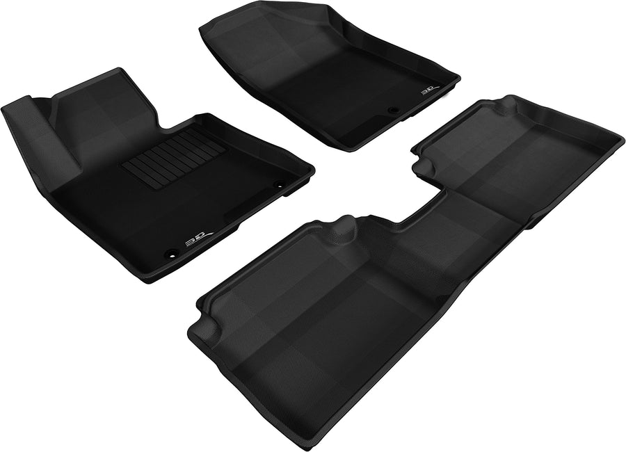 Kagu Floor Mat 3D MAXpider Custom Fit (Black) Compatible with Hyundai Elantra GT 2013-2017 - Full Set