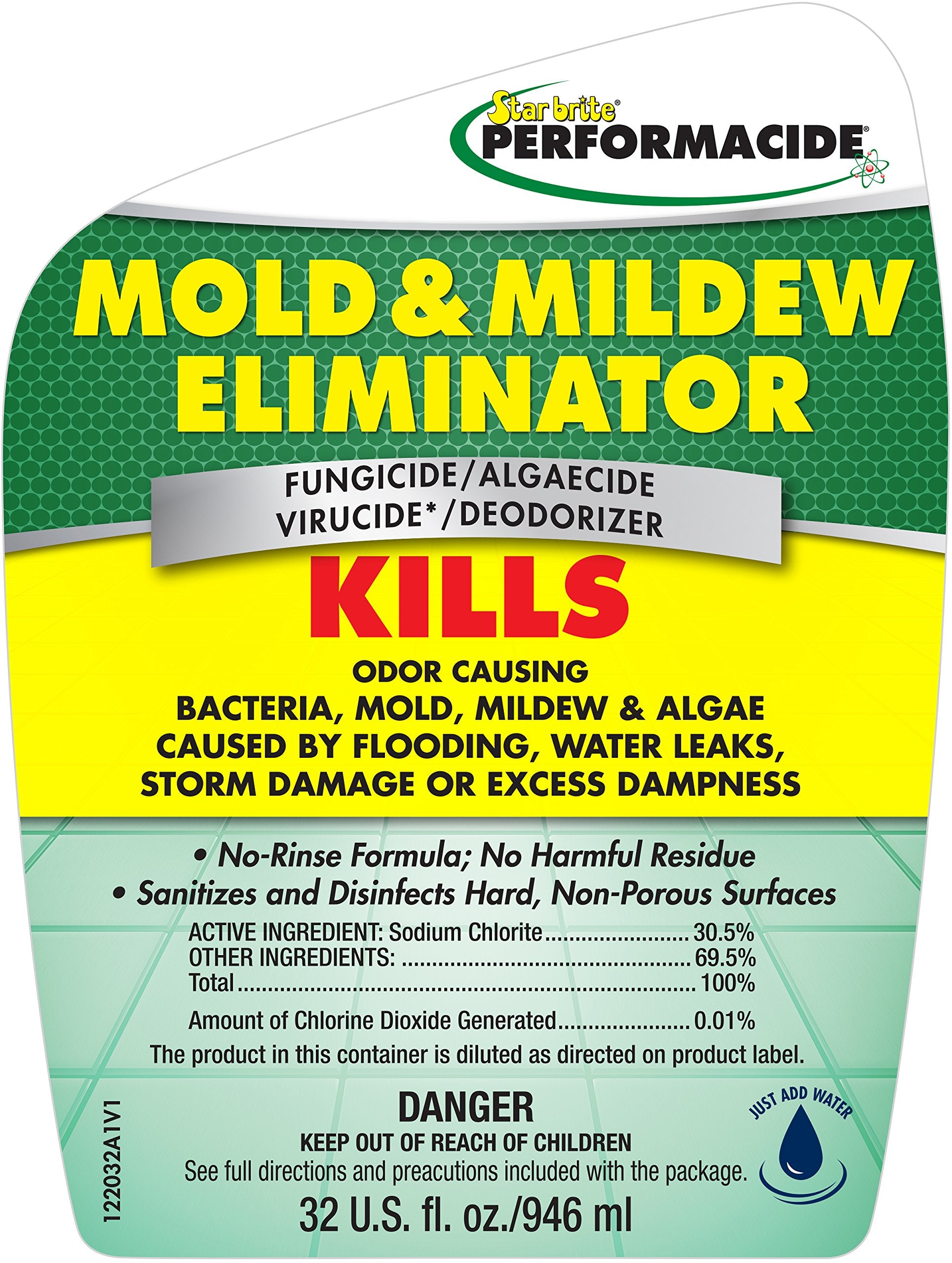 Mold & Mildew Eliminator Performacide - Disinfectant, Sanitizer & Deodorizer - 32 Oz Kit