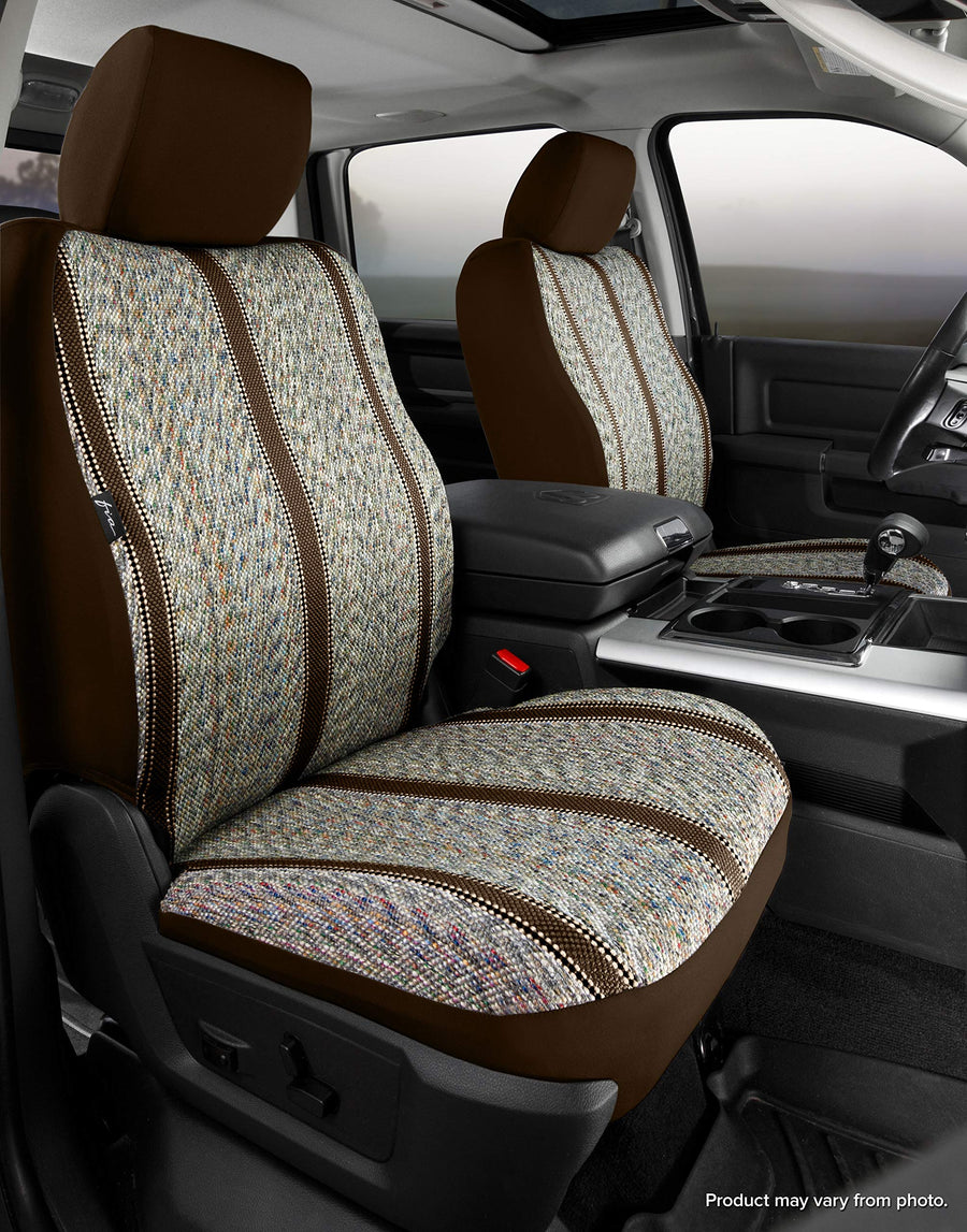 Brown Fia TR49-75 Custom Fit Front Seat Cover Bucket Seats - Saddle Blanket, (Brown)