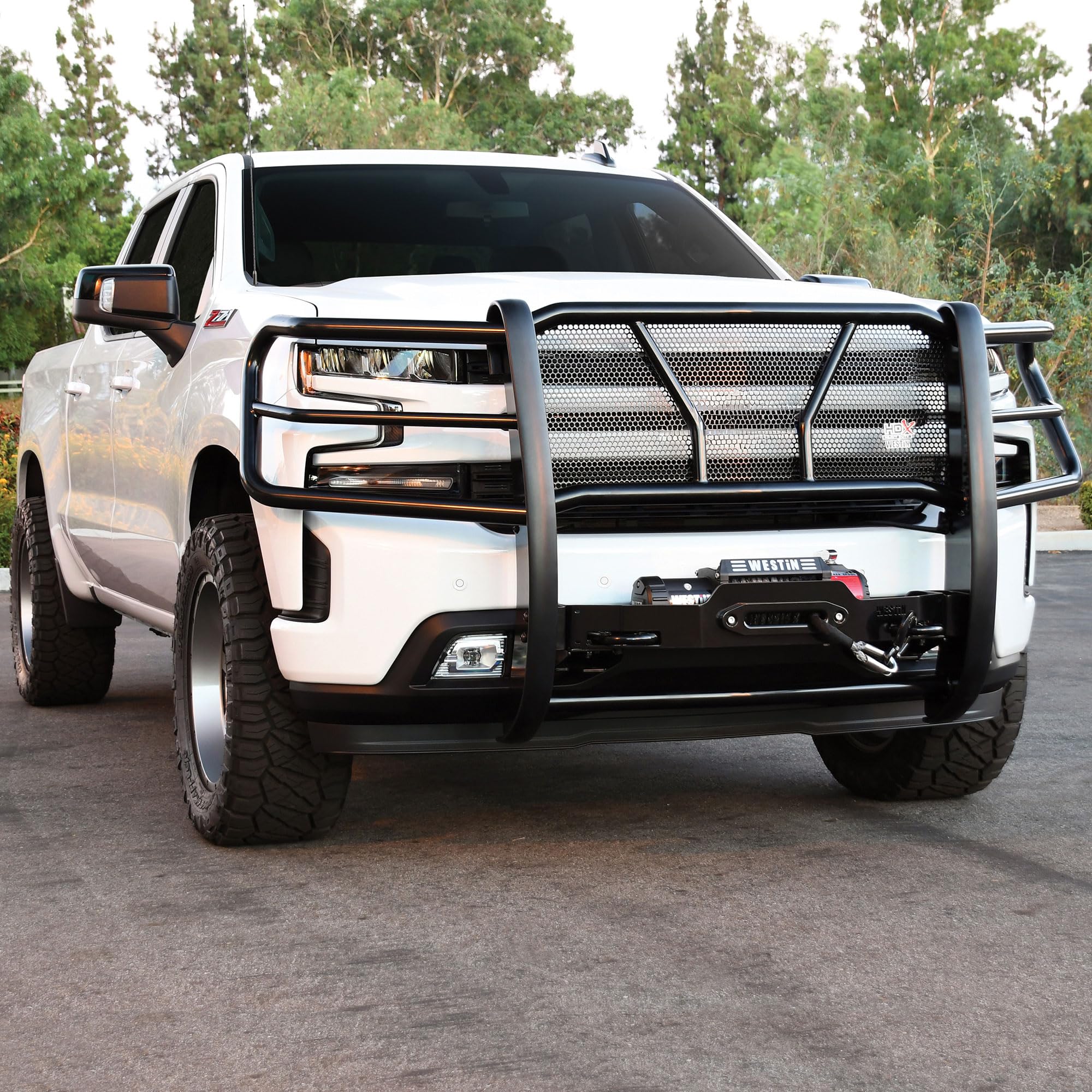 57-93955 Westin HDX 1-Piece Winch Mount Grille Guard fits 2019-2026 Silverado 1500 2022 Silverado 1500 LTD (Exc ZR2 and 2019 LD) (Exc Diesel)