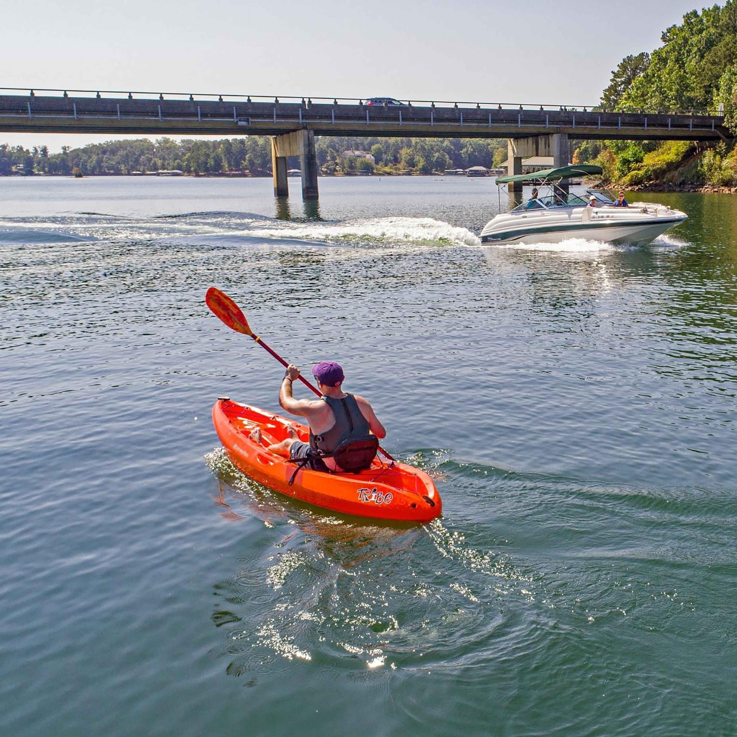 Tribe Perception 11.5 | Sit on Top Kayak for All-Around Fun | Large Rear Storage with Tie Downs | 11' 5" | Sunset