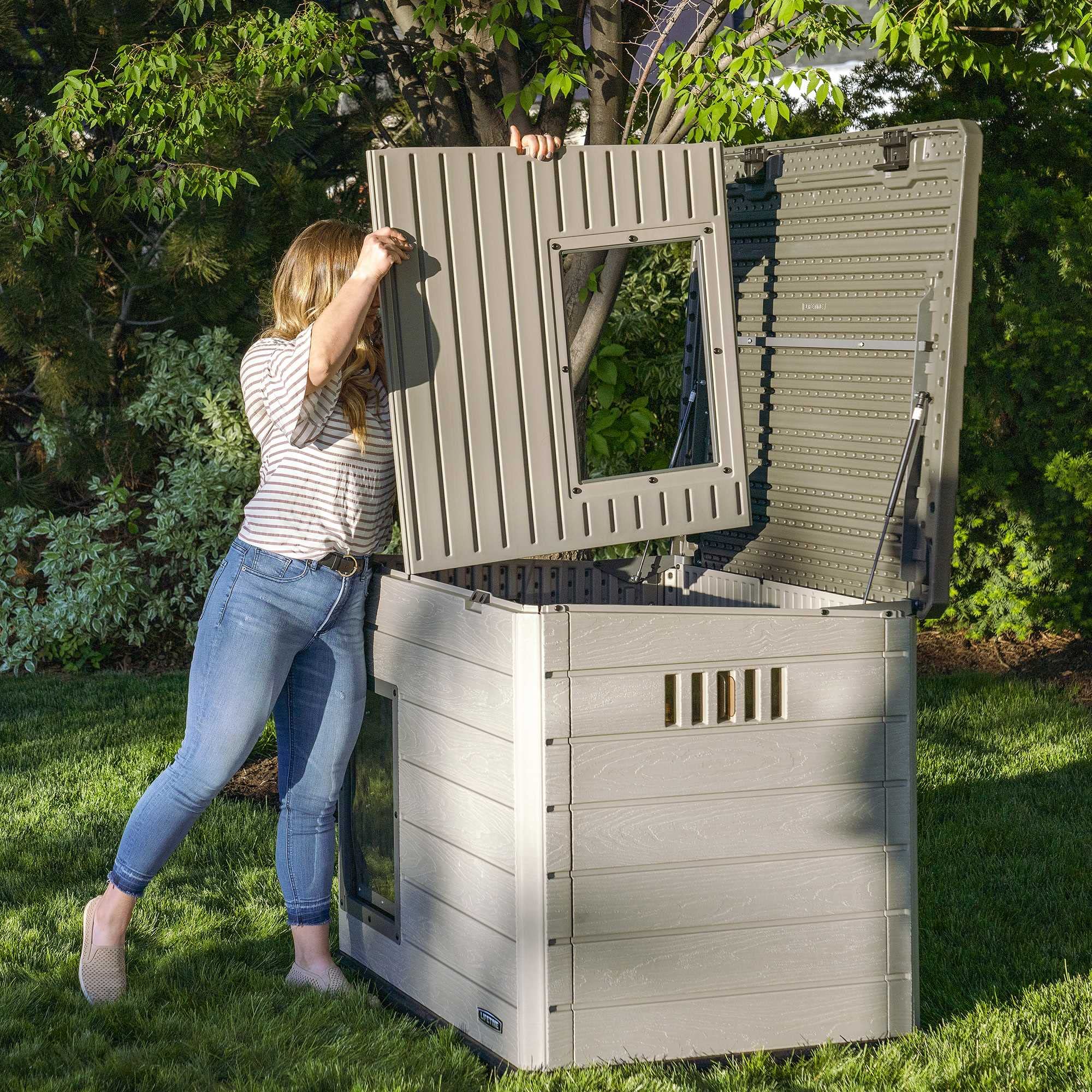 Deluxe Lifetime Dog House, Weather Protected with Adjustable Vents, Ideal Shelter for Medium to Large Dogs