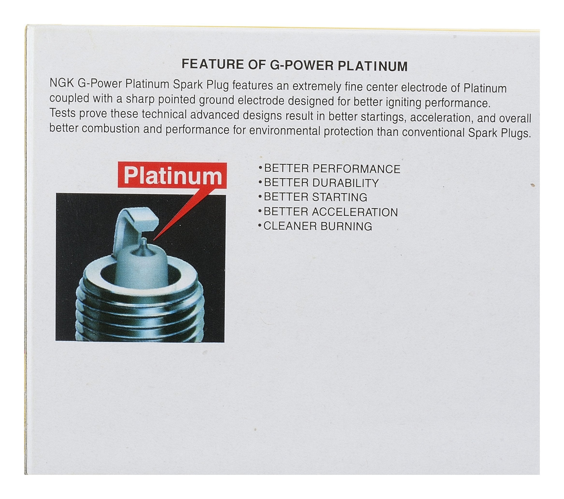 BPR5EGP NGK (7082) G-Power Spark Plug, Pack of 1