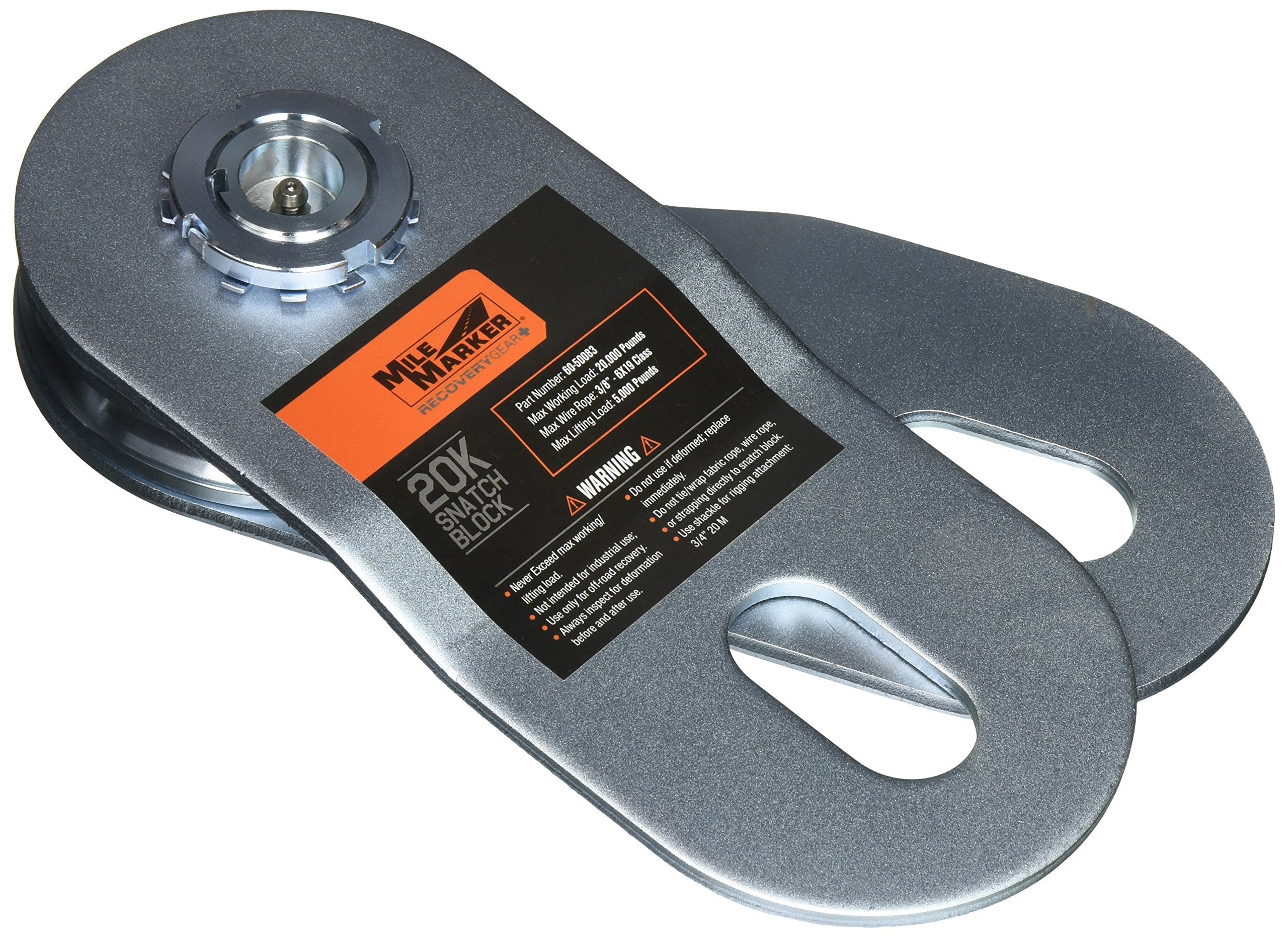 Snatch Block Mile Marker 60-50083 20000 lb. Rating Snatch Block