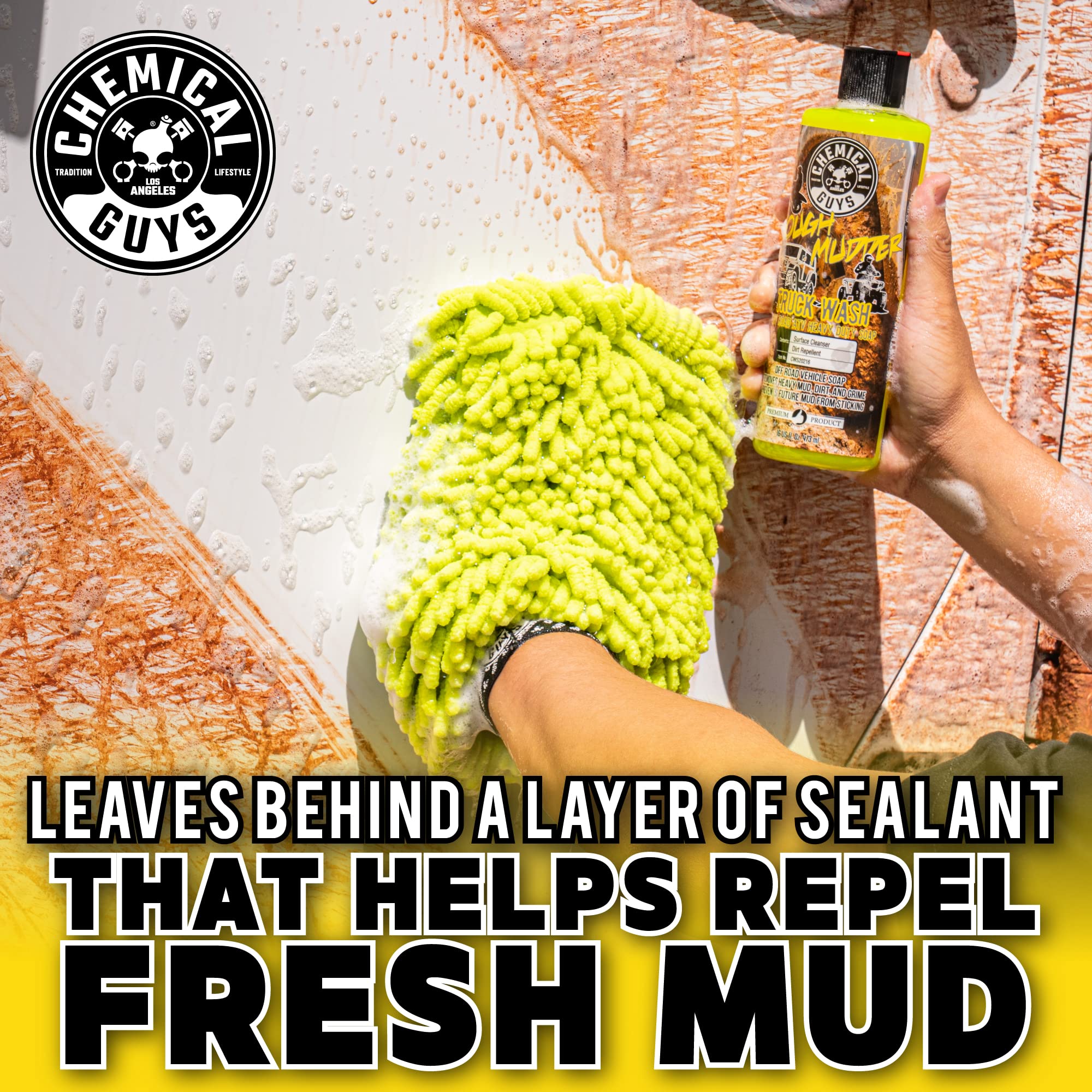 Chemical Guys Tough Mudder CWS20216 Foaming Truck, Off Road, ATV and RV Heavy Duty Wash Soap, (Works with Foam Cannons, Foam Guns or Bucket Washes), 16 fl oz, Lemon Scent