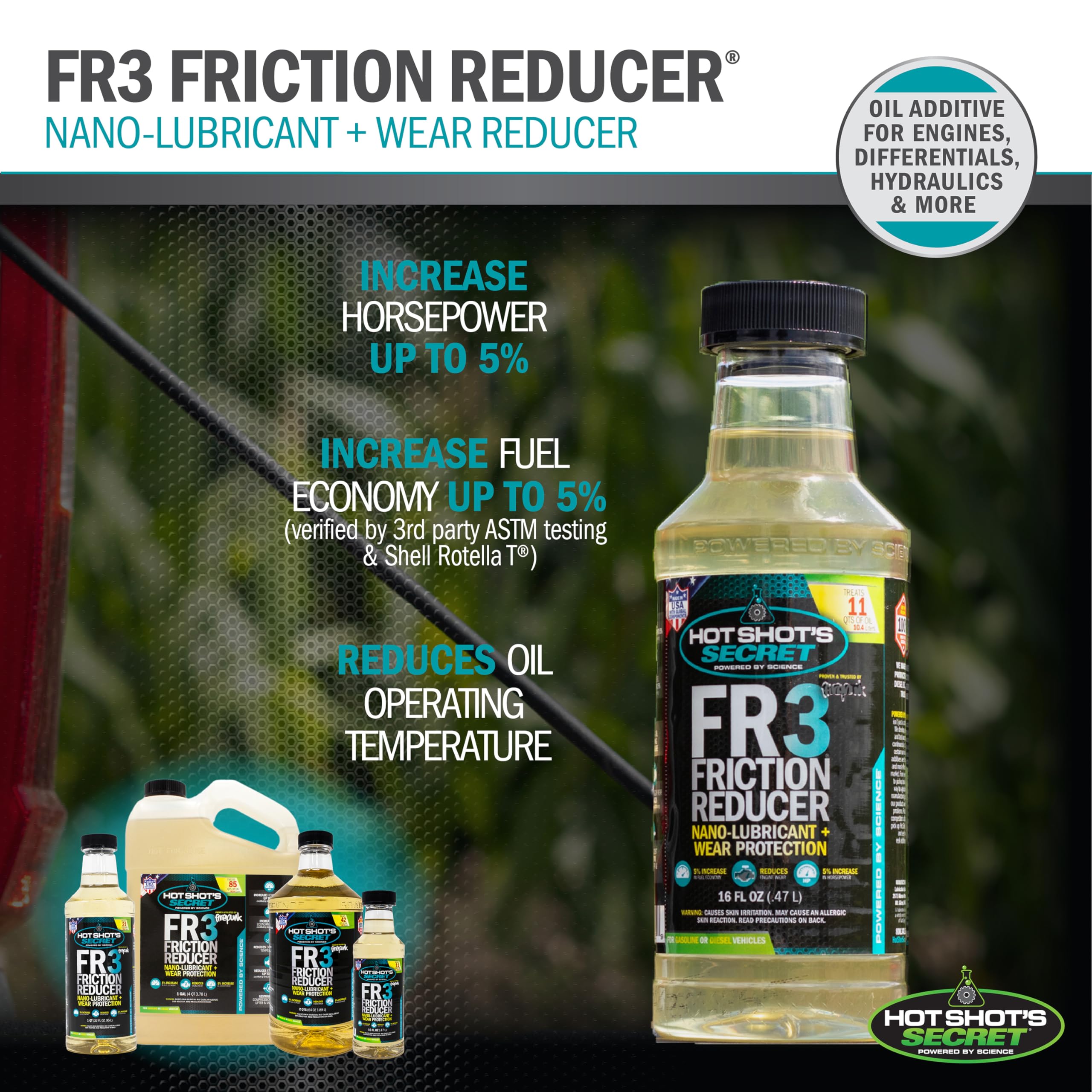 FR3 Hot Shot's Secret HSSFR332Z Friction Reducer 32 Fluid Ounce