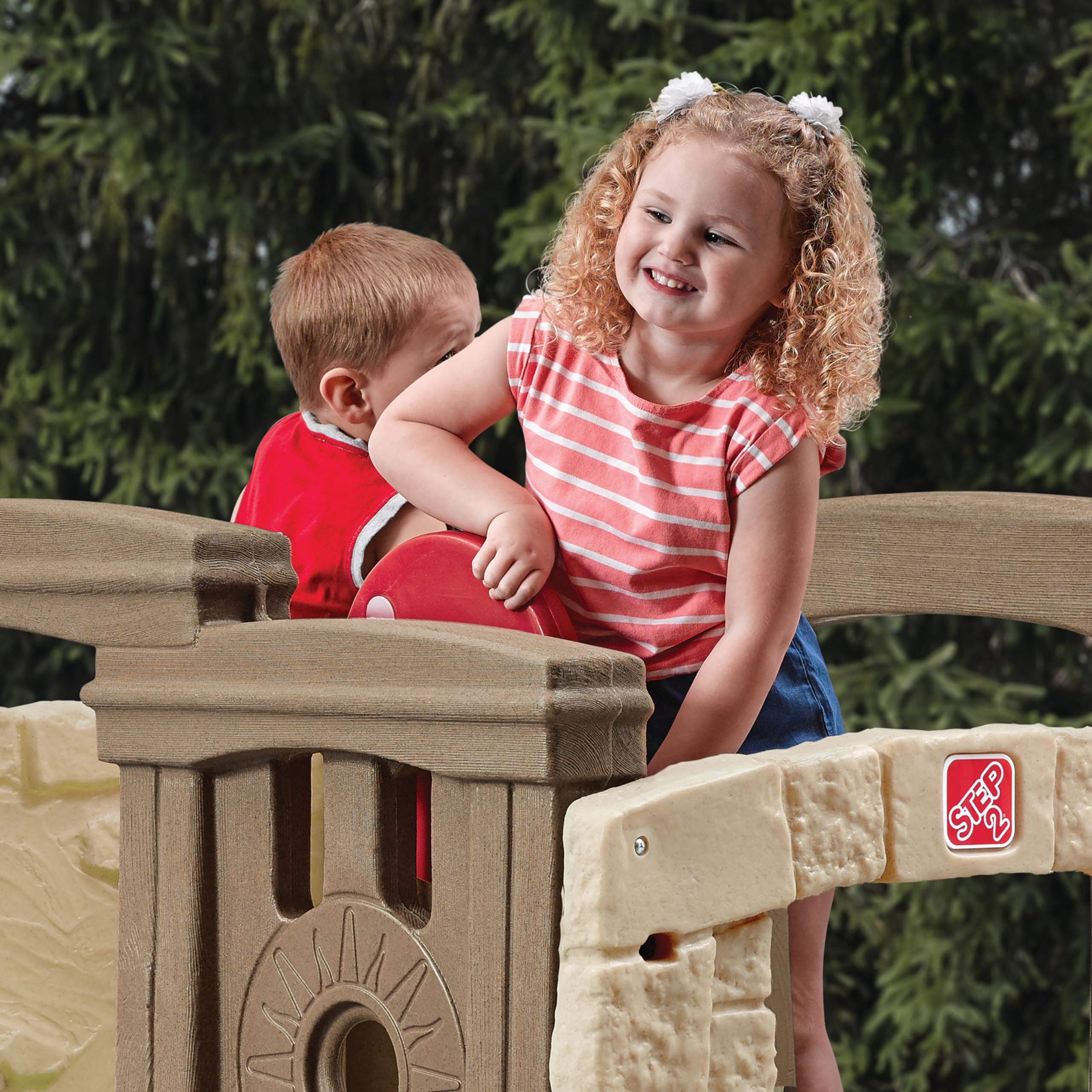 Step2 II Woodland Climber Kids Playset, Ages 2 –6 Years Old, Toddler Slide and Climbing Wall, Outdoor Playground for Backyard, Sturdy Plastic Frame, Easy Set Up